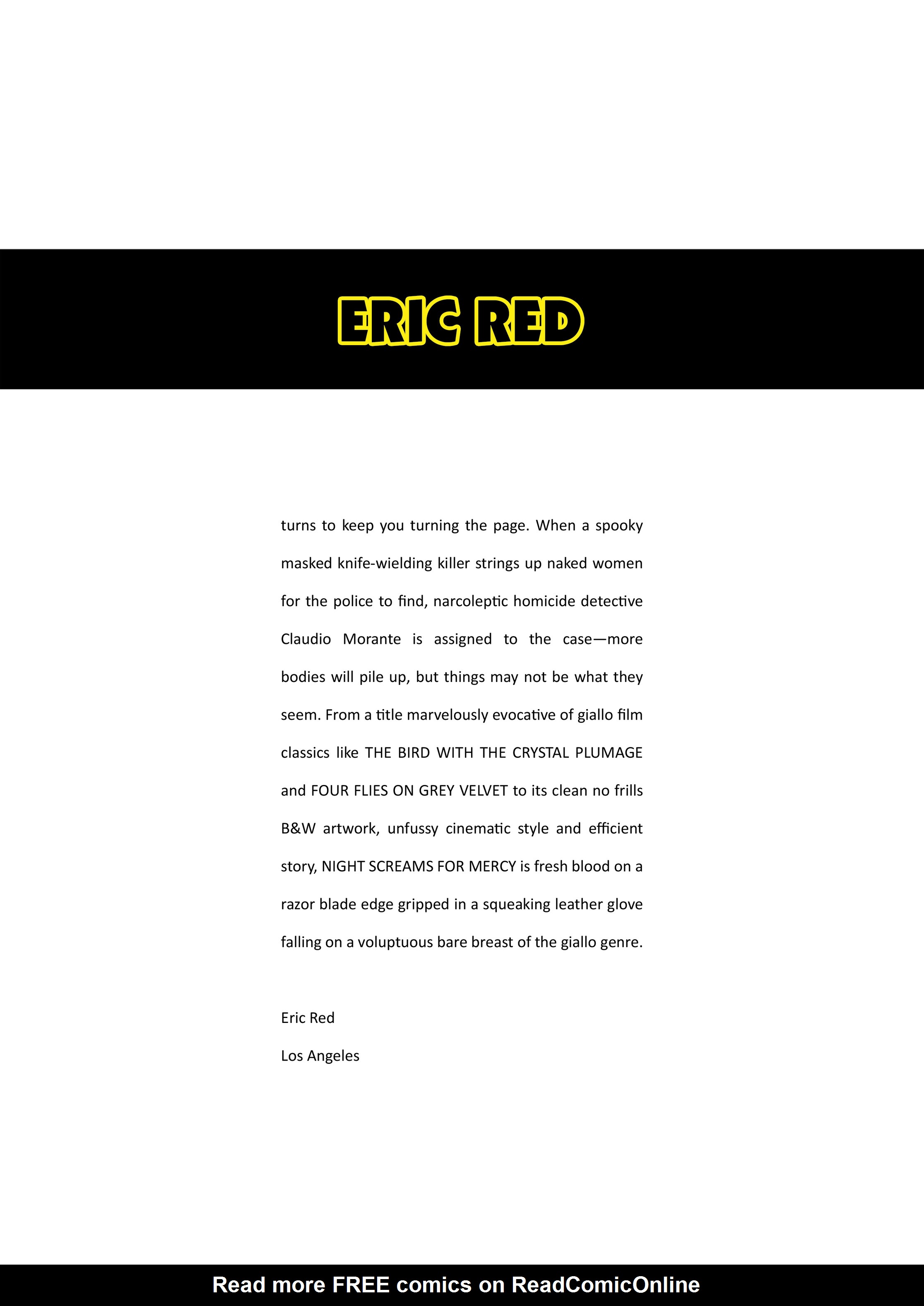 Read online Night Screams for Mercy comic -  Issue # Full - 8