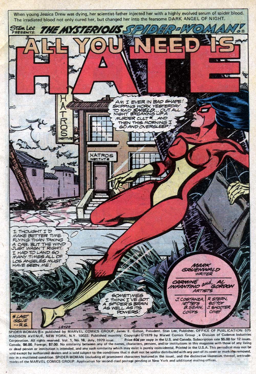 Read online Spider-Woman (1978) comic -  Issue #16 - 2