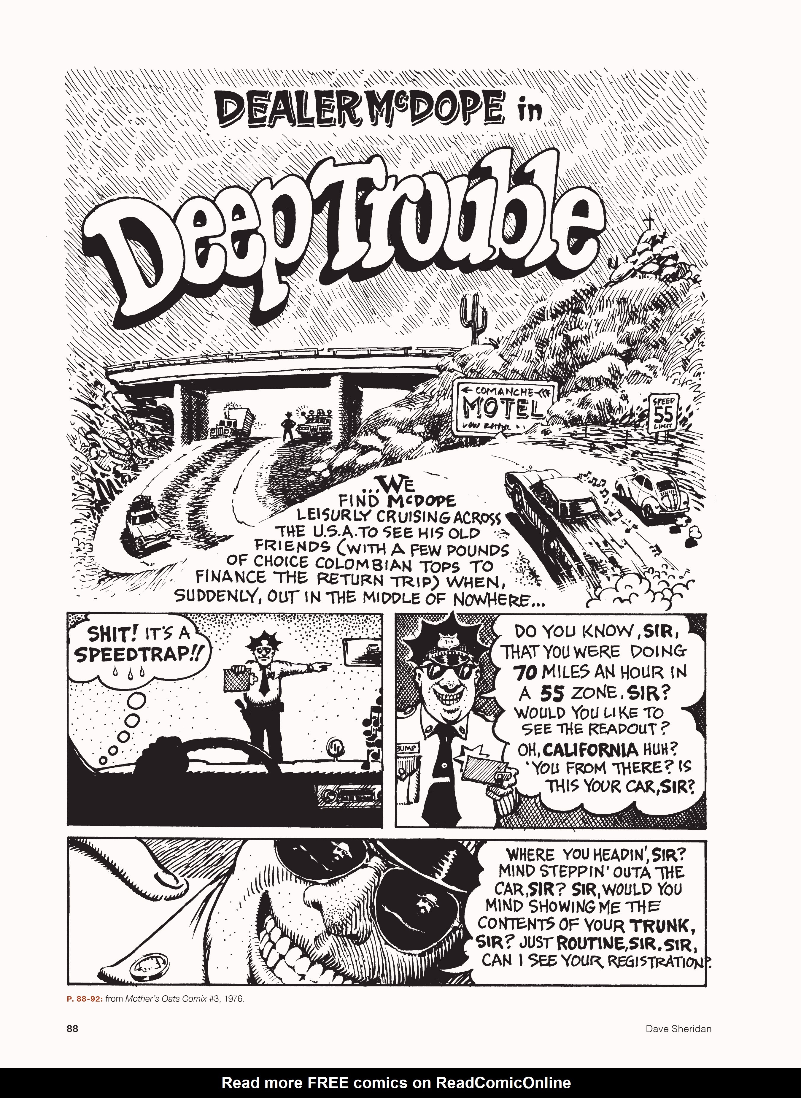 Read online Dave Sheridan: Life with Dealer McDope, the Leather Nun, and the Fabulous Furry Freak Brothers comic -  Issue # TPB (Part 1) - 99