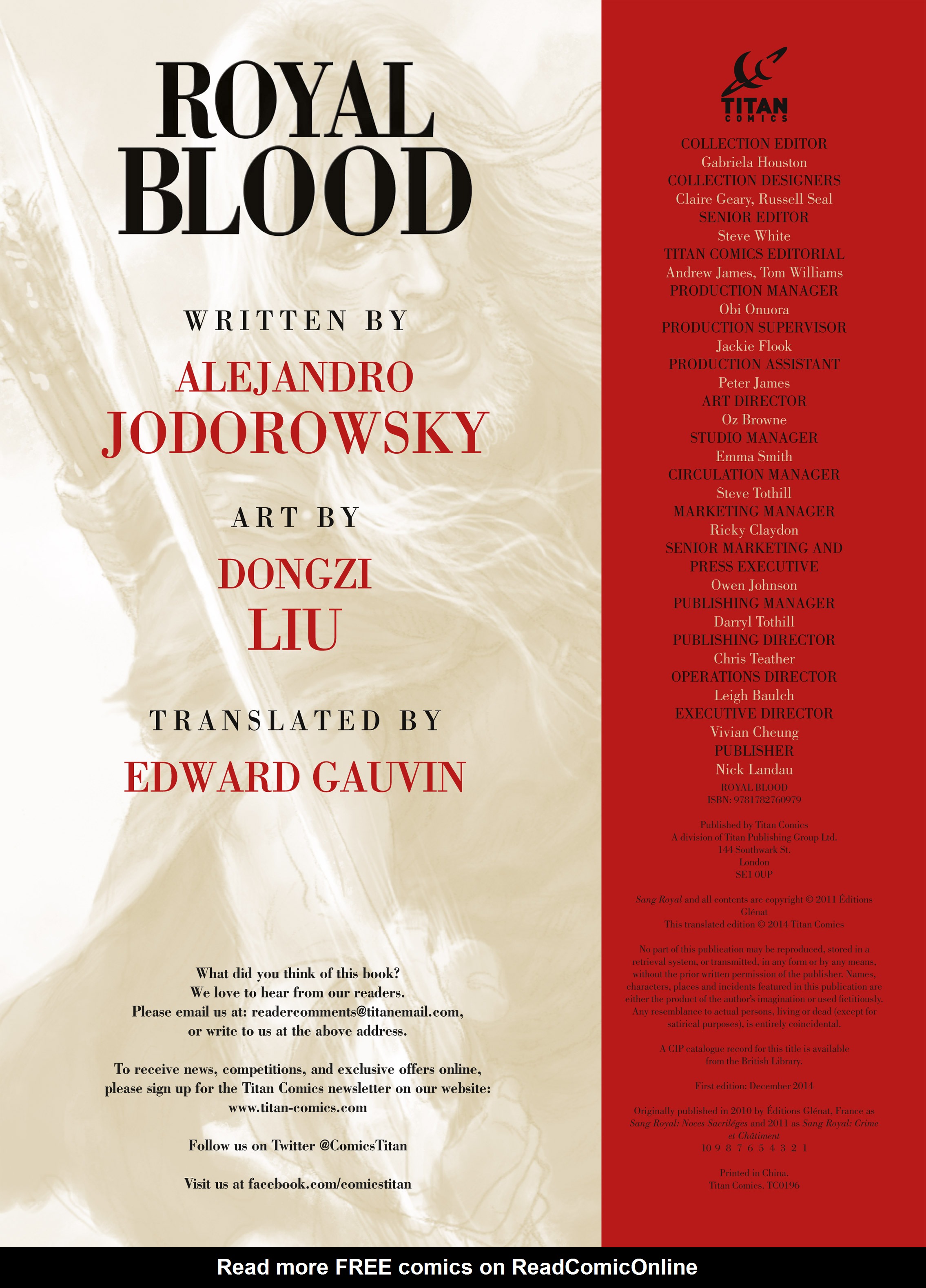 Read online Royal Blood comic -  Issue # TPB - 3