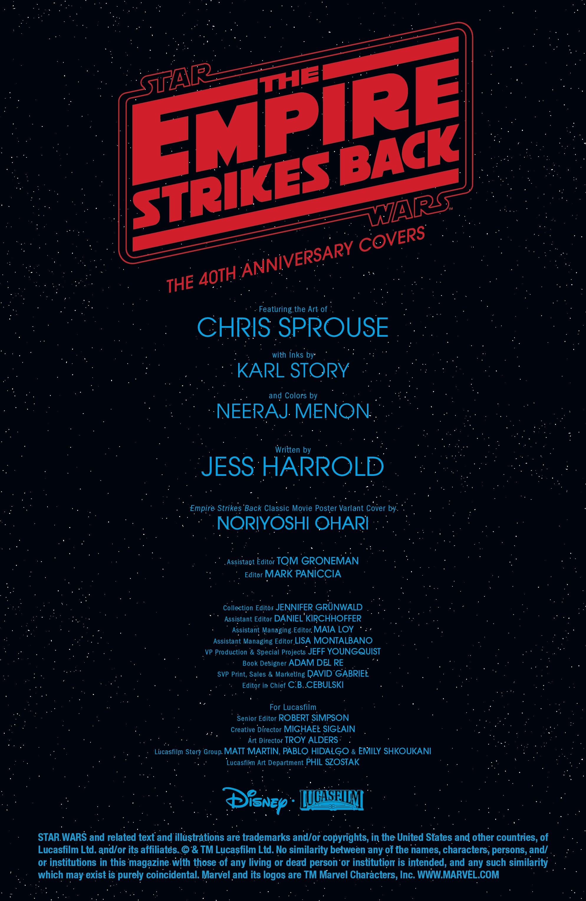 Read online Star Wars: The Empire Strikes Back - The 40th Anniversary Covers by Chris Sprouse comic -  Issue # Full - 2