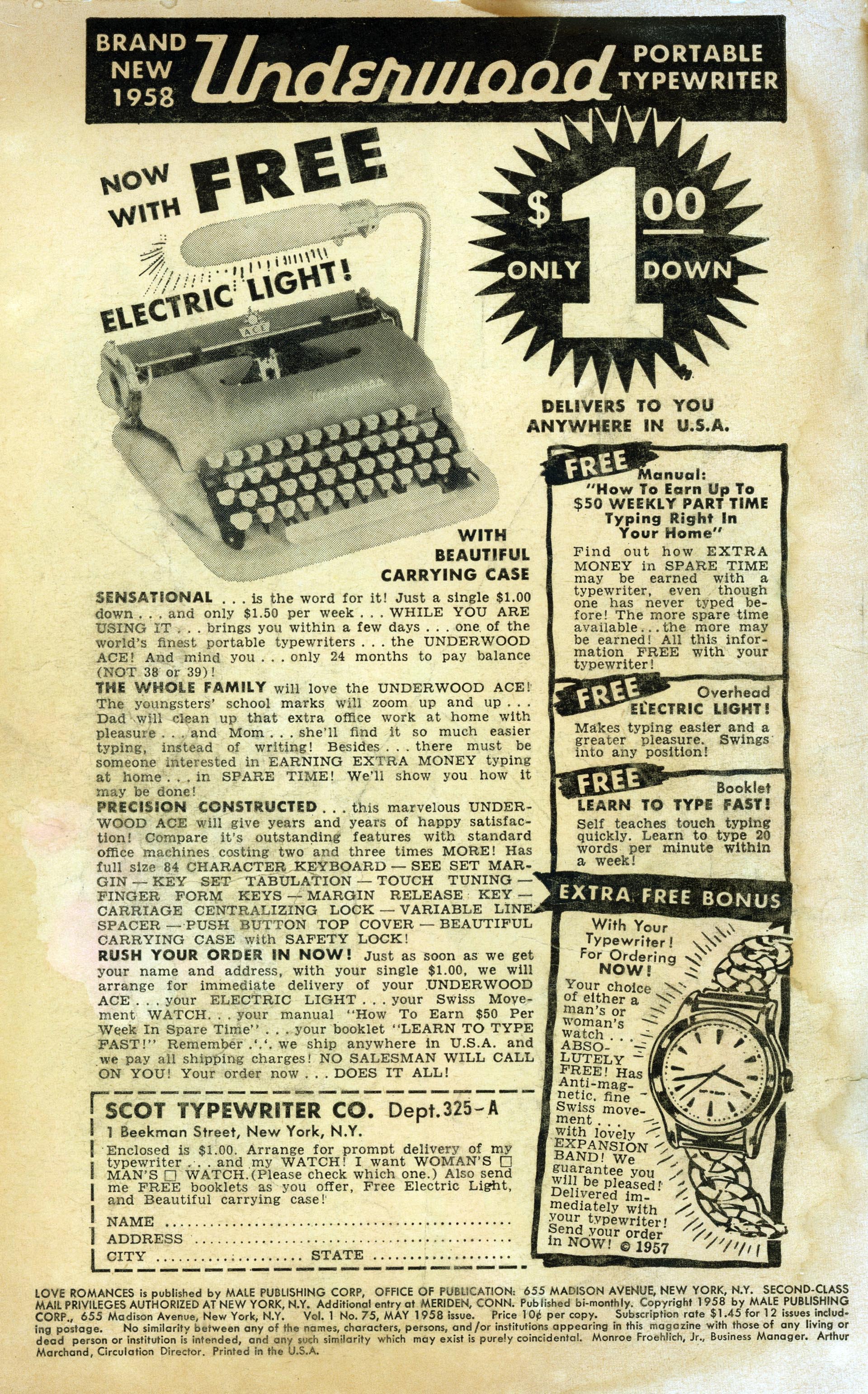 Read online Love Romances comic -  Issue #75 - 2