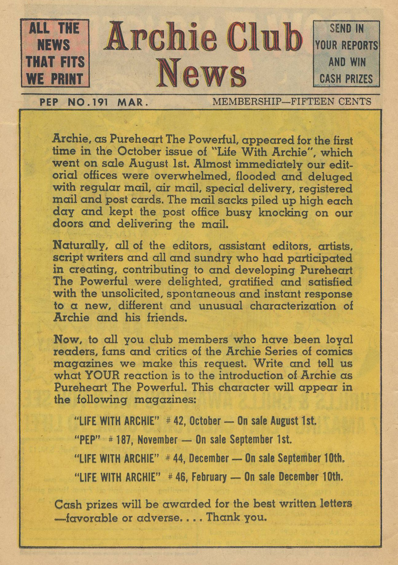 Read online Pep Comics comic -  Issue #191 - 26