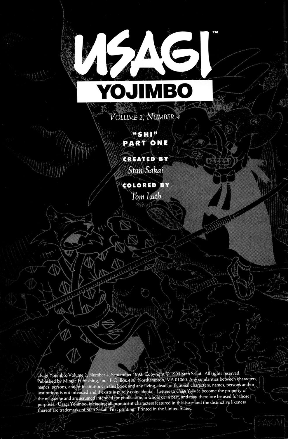 Read online Usagi Yojimbo (1993) comic -  Issue #4 - 2