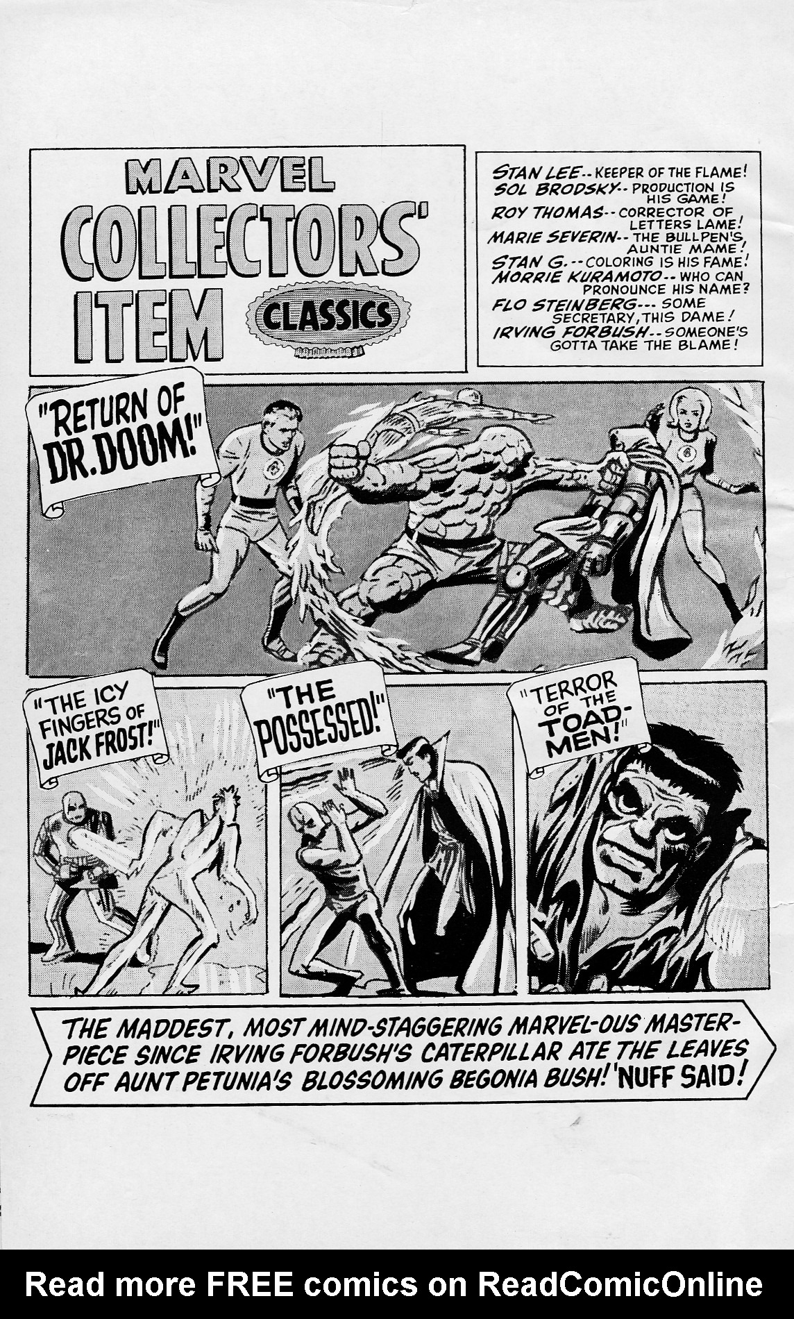 Read online Marvel Collectors' Item Classics comic -  Issue #8 - 2