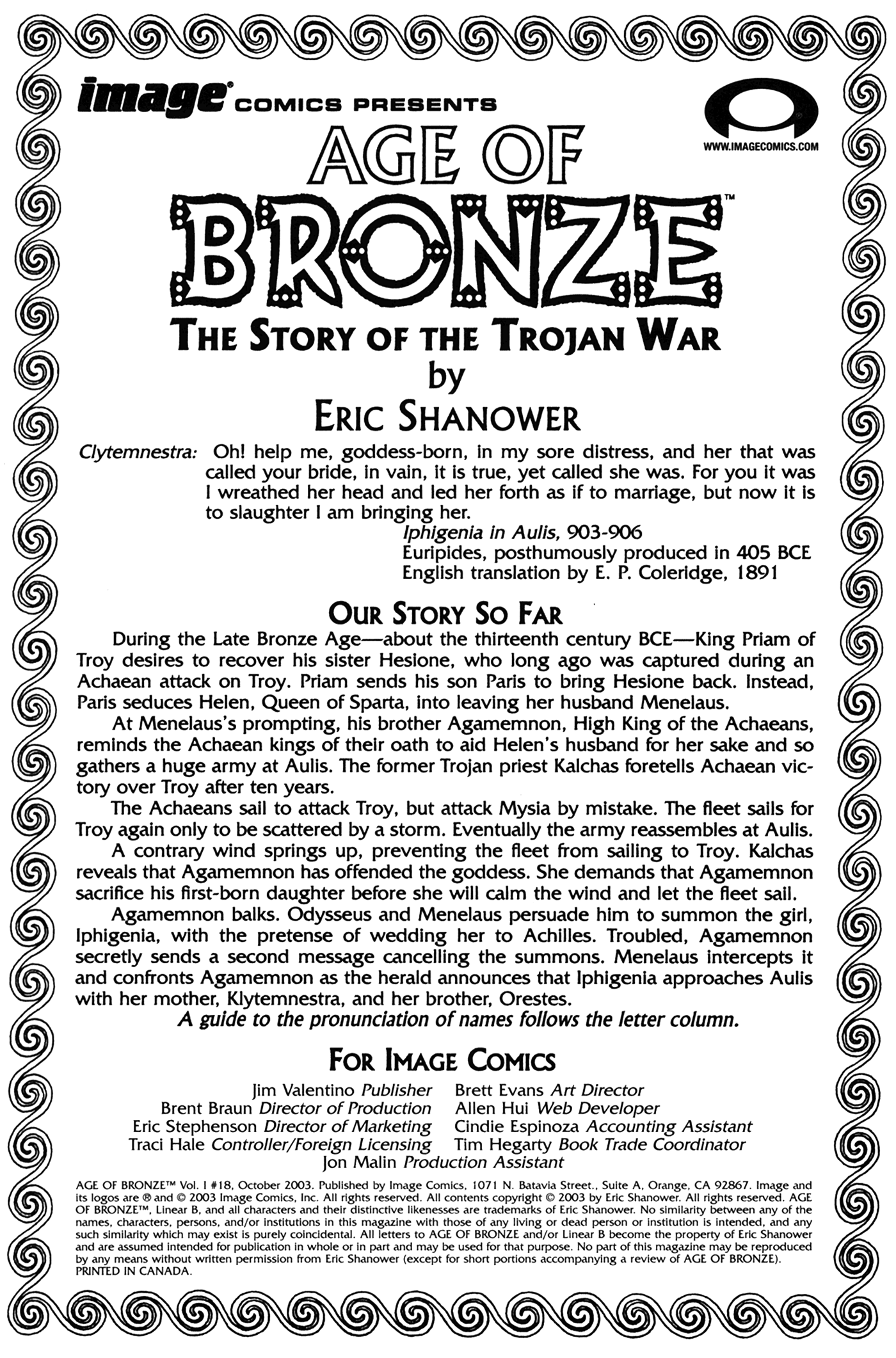 Read online Age of Bronze comic -  Issue #18 - 2