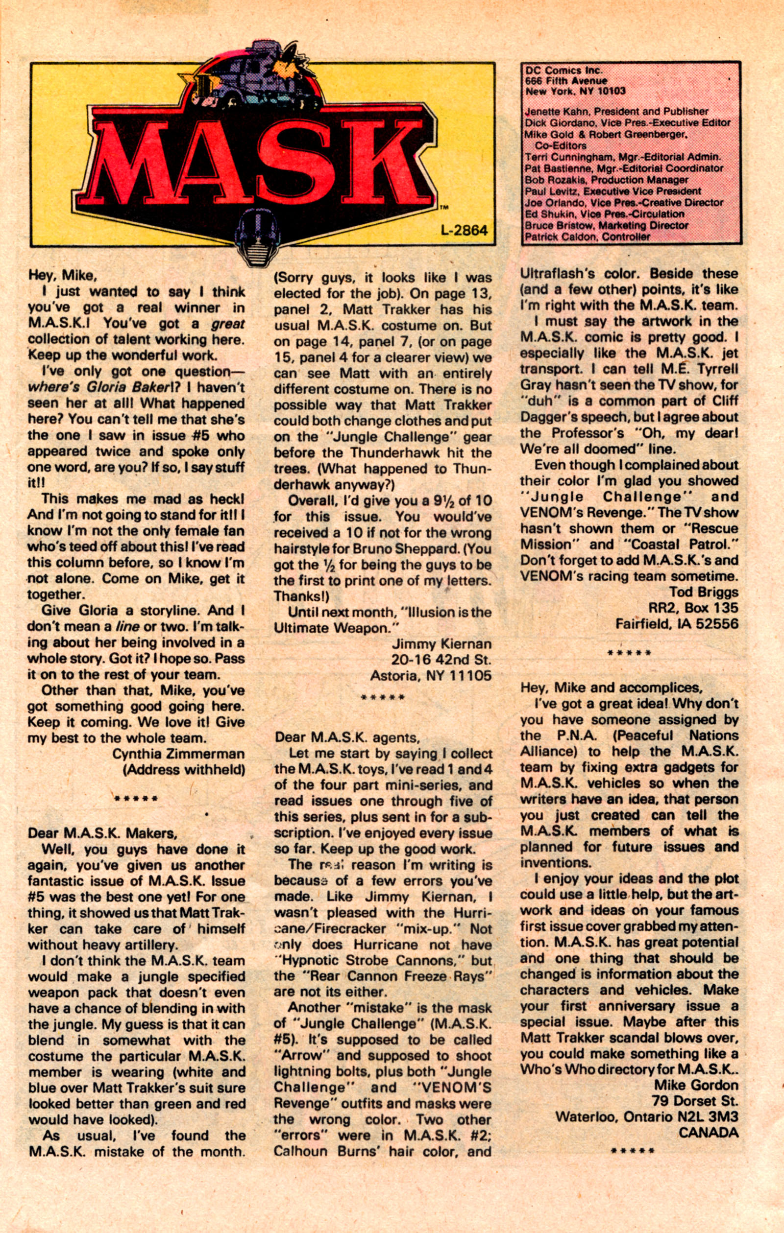 Read online MASK (1987) comic -  Issue #9 - 32