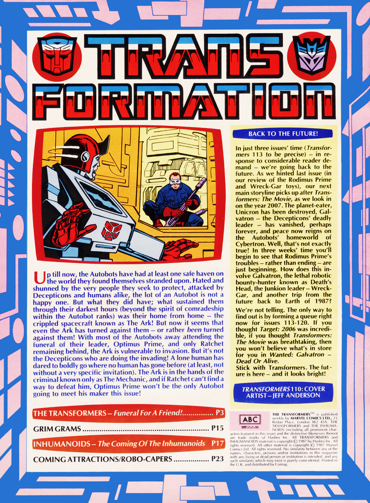 Read online The Transformers (UK) comic -  Issue #110 - 2