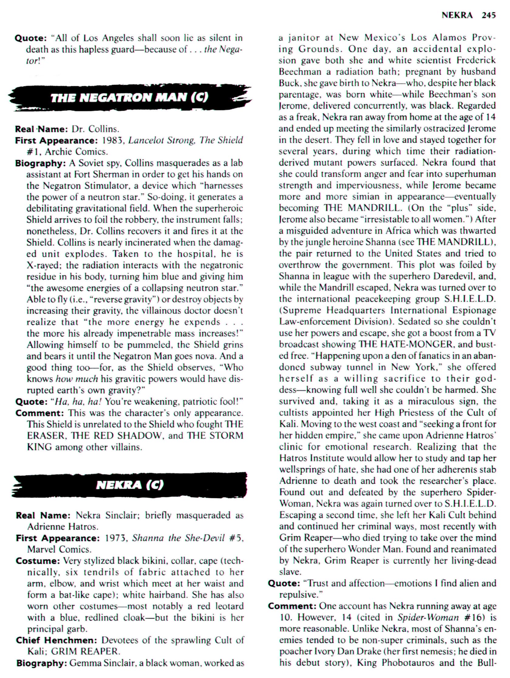 Read online The Encyclopedia of Super Villains comic -  Issue # TPB (Part 2) - 20