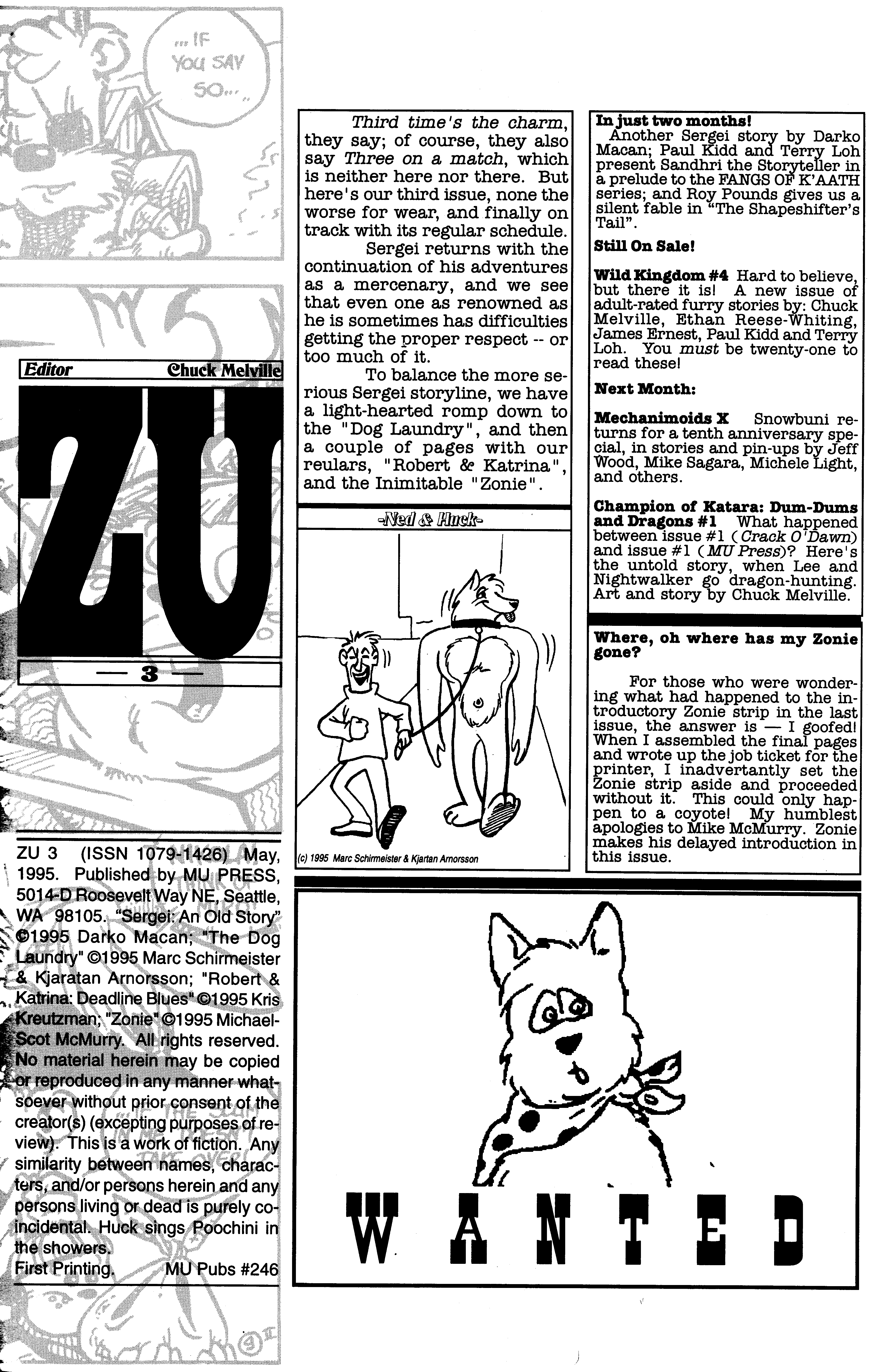 Read online ZU (1995) comic -  Issue #3 - 2