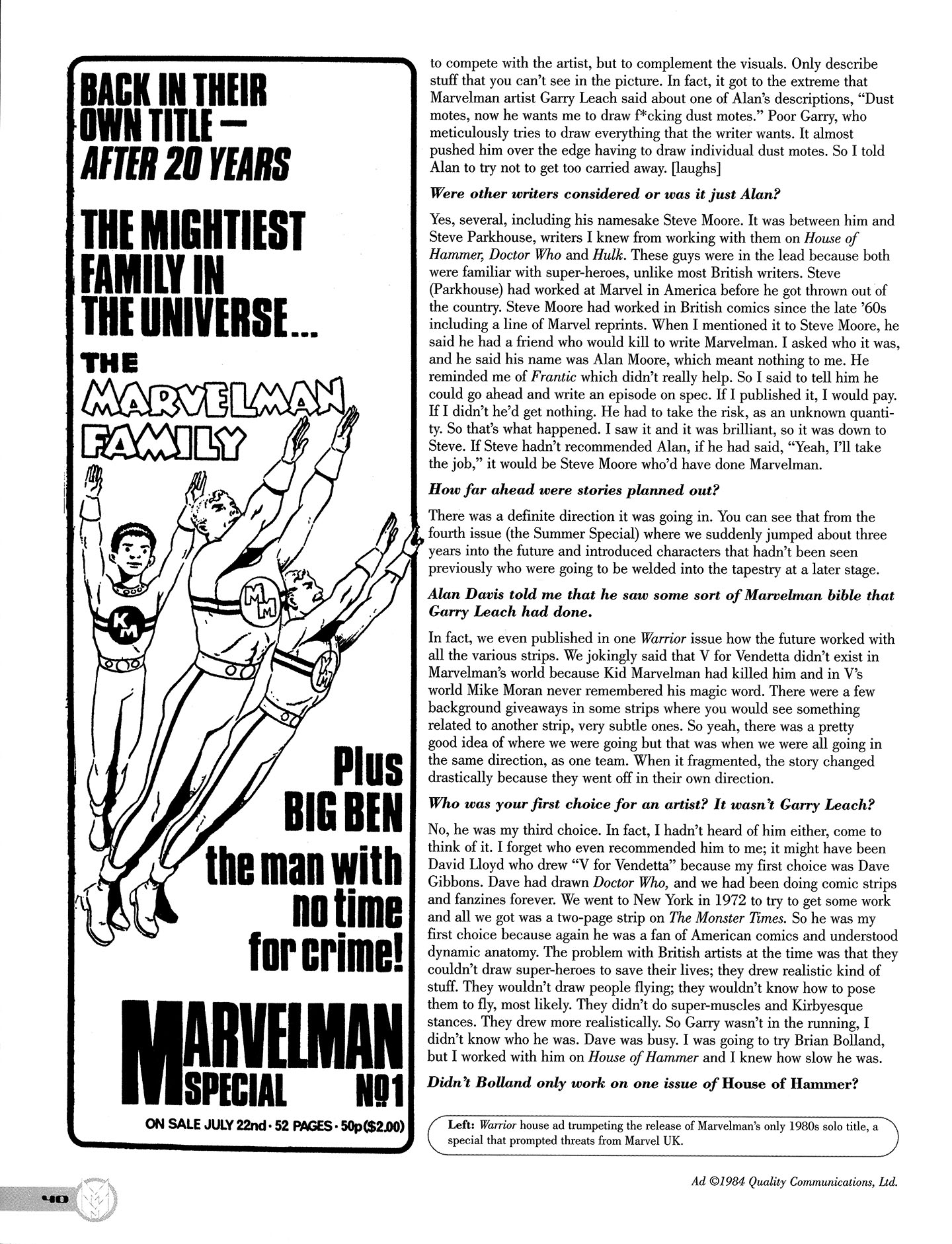 Read online Kimota!: The Miracleman Companion comic -  Issue # Full - 41