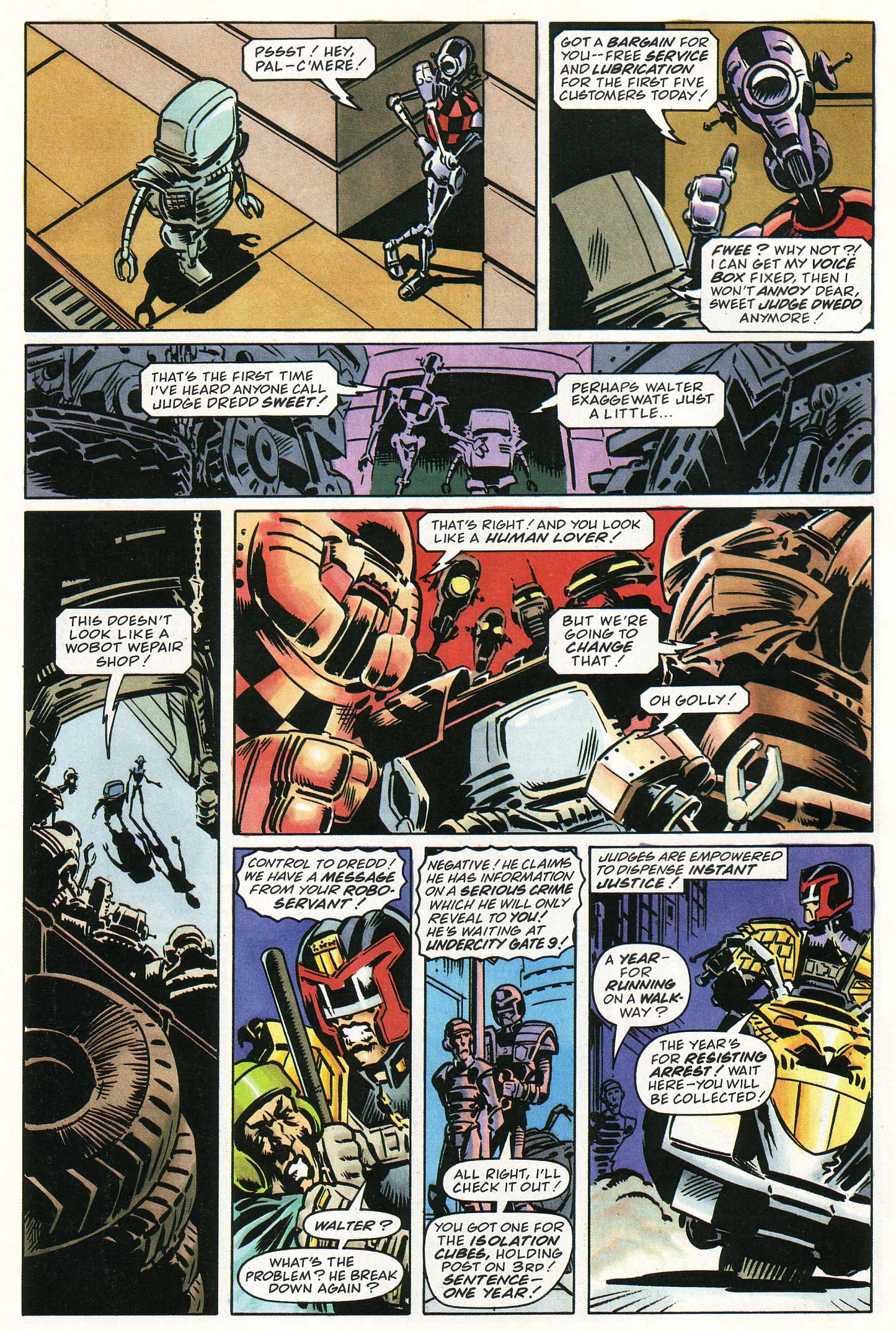 Read online Judge Dredd Lawman of the Future comic -  Issue #7 - 8
