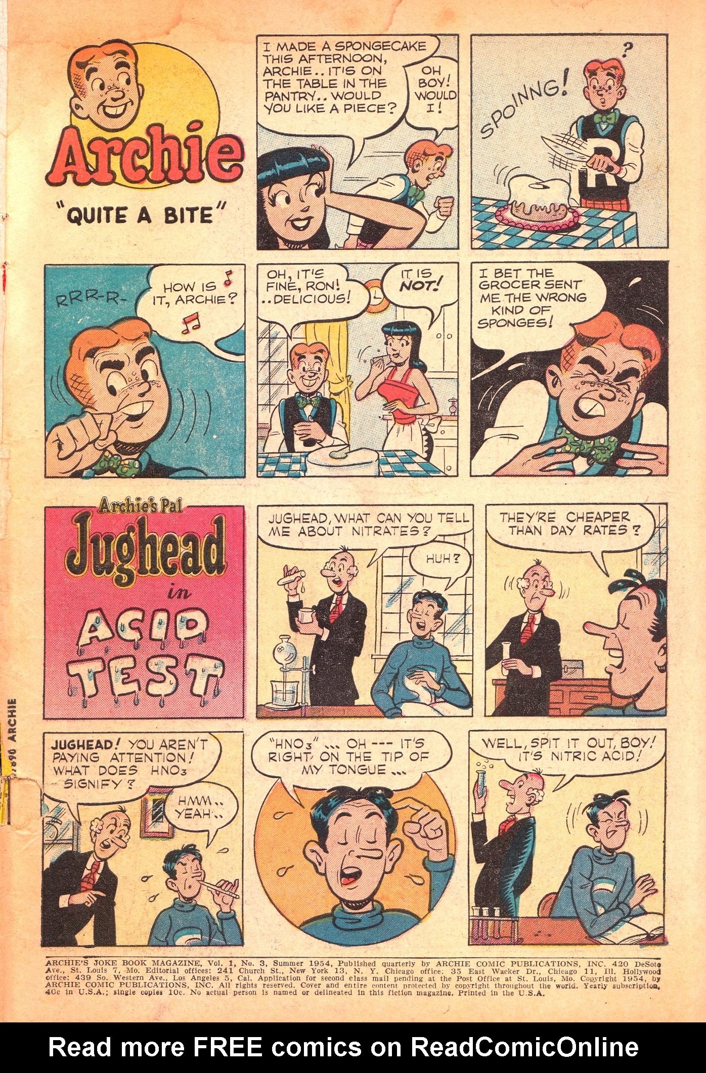 Read online Archie's Joke Book Magazine comic -  Issue #3 - 3
