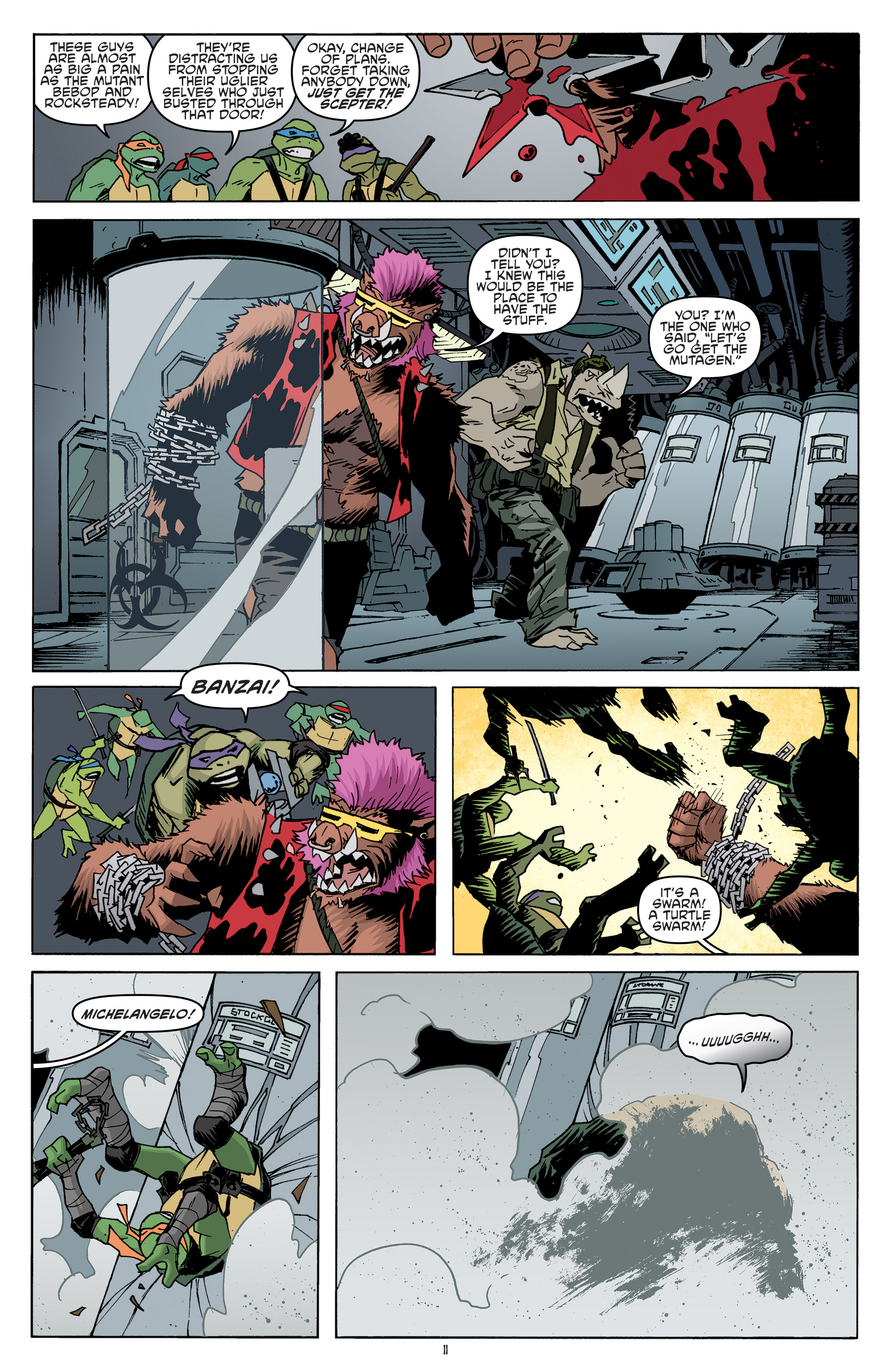 Read online Teenage Mutant Ninja Turtles Bebop & Rocksteady Destroy Everything comic -  Issue #3 - 13