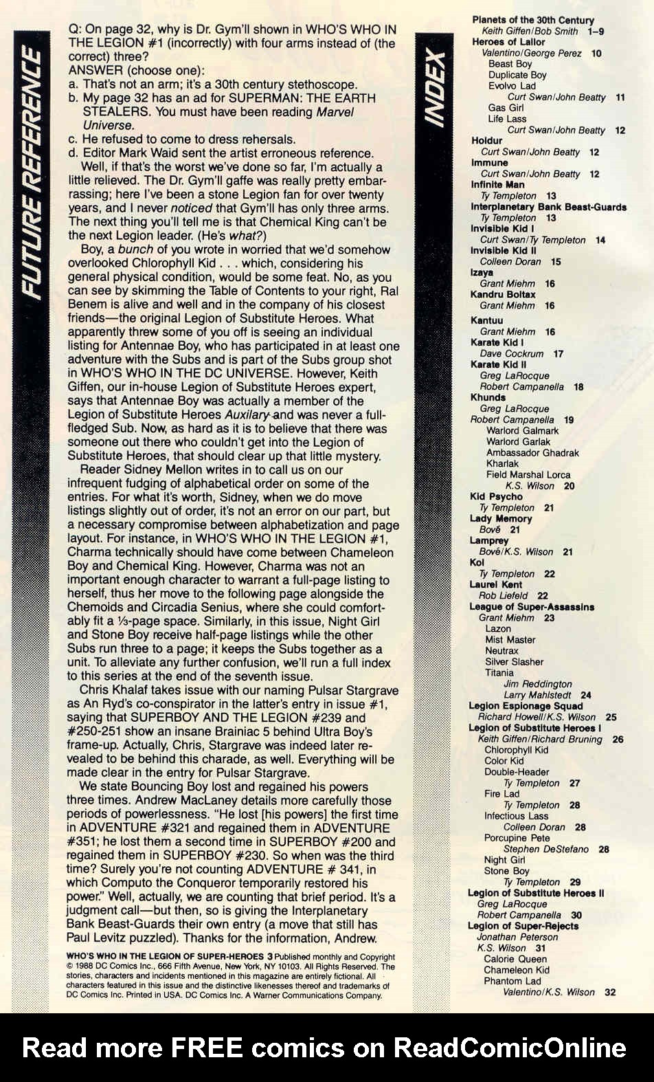 Read online Who's Who in the Legion of Super-Heroes comic -  Issue #3 - 2