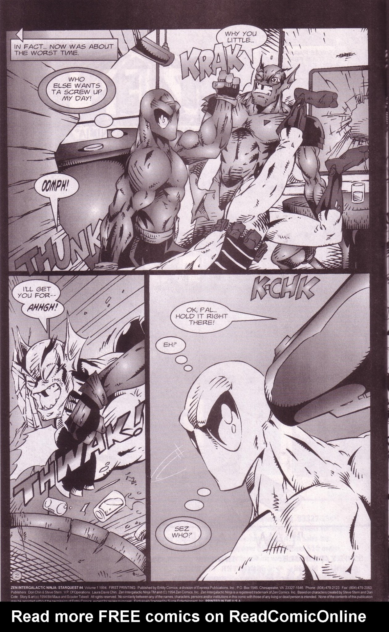 Read online Zen Intergalactic Ninja: Starquest comic -  Issue #4 - 4