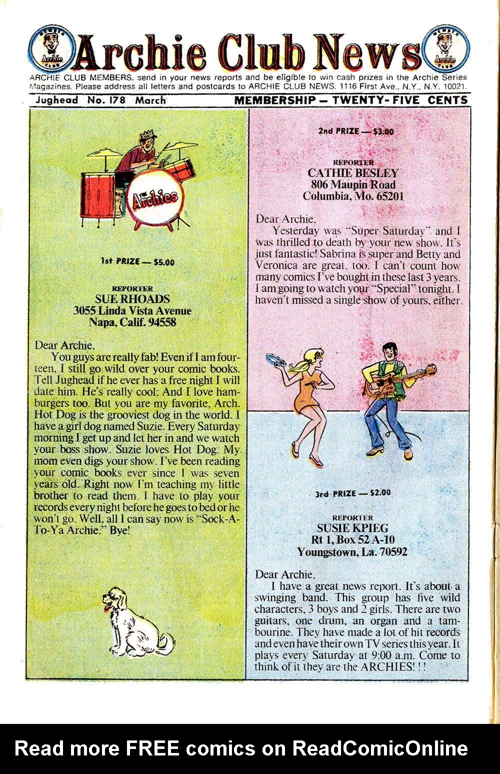 Read online Jughead (1965) comic -  Issue #178 - 10