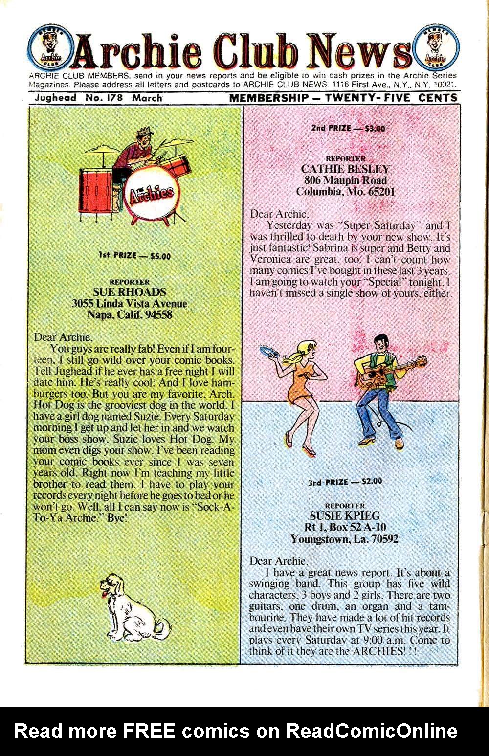 Read online Jughead (1965) comic -  Issue #178 - 10