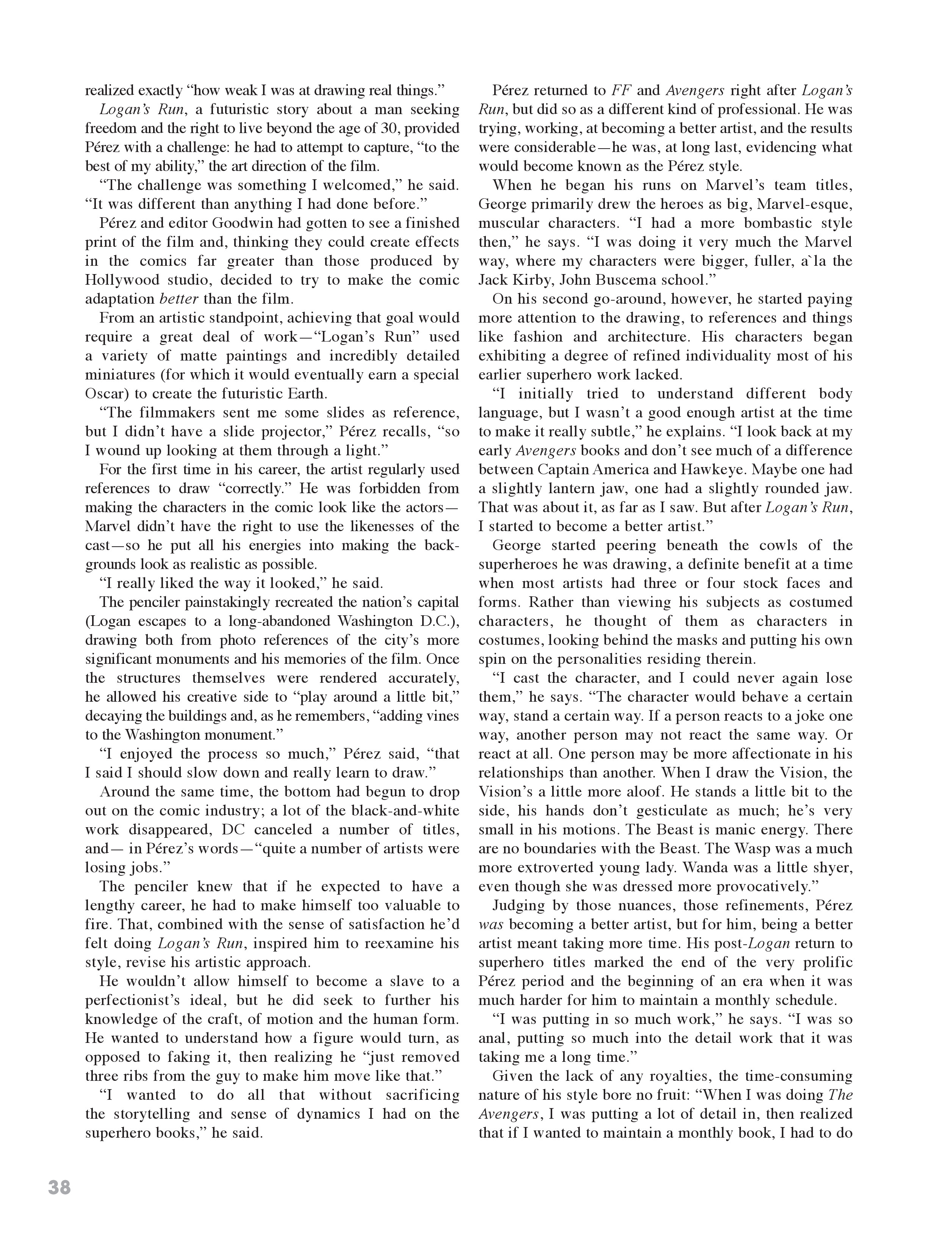 Read online George Perez Storyteller comic -  Issue # TPB 2 (Part 1) - 36