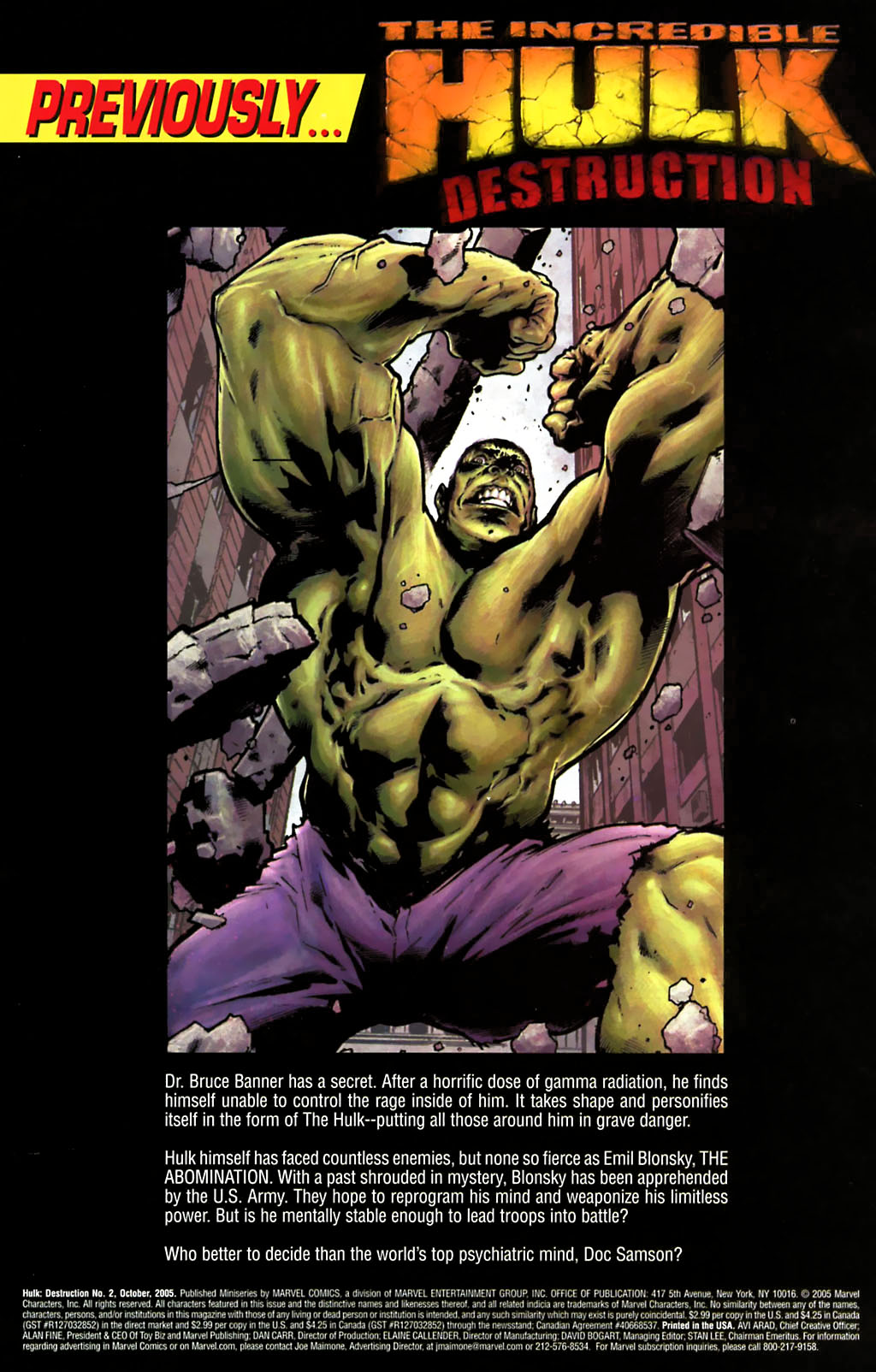 Read online Hulk: Destruction comic -  Issue #2 - 2