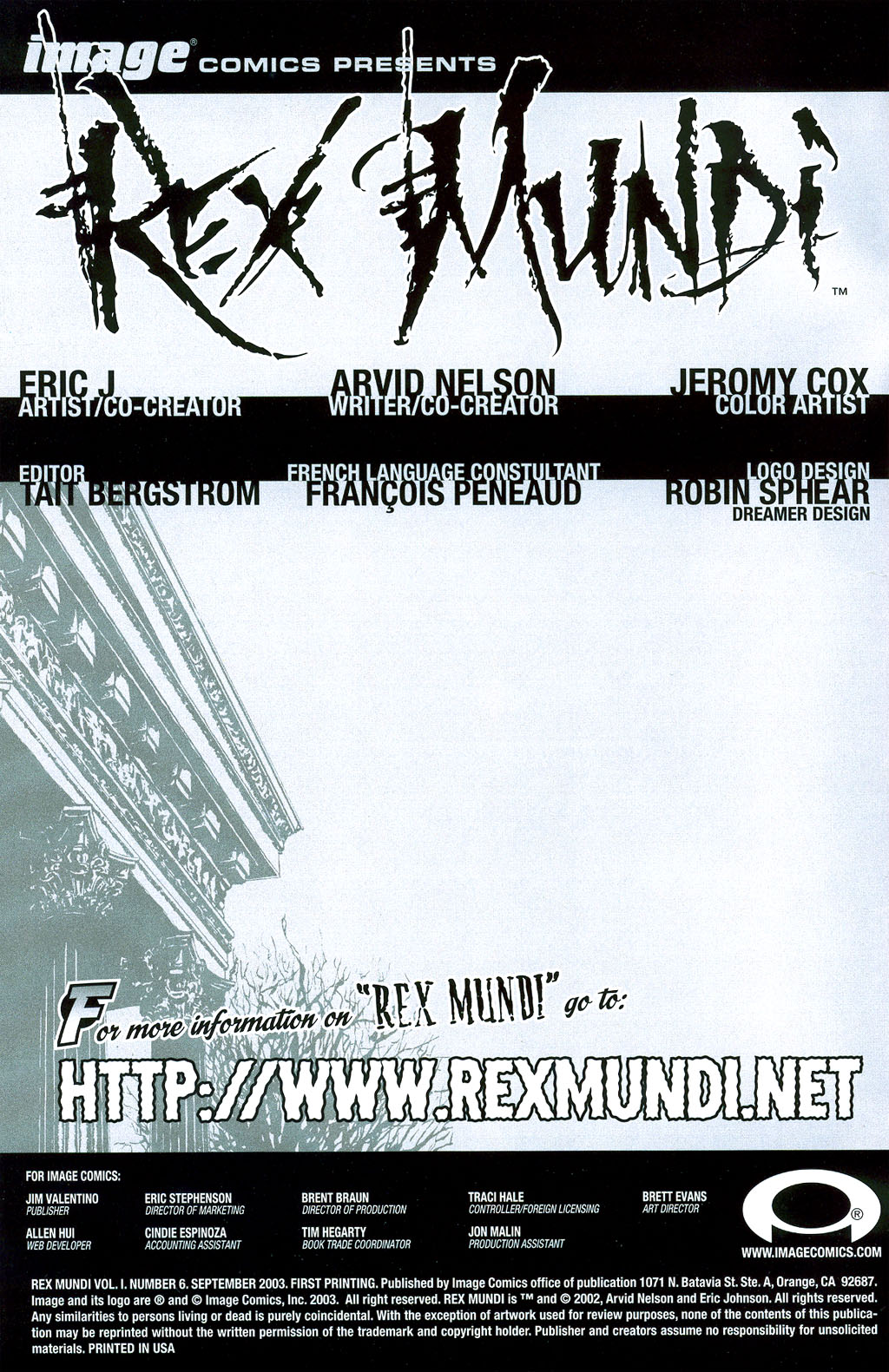 Read online Rex Mundi comic -  Issue #6 - 1