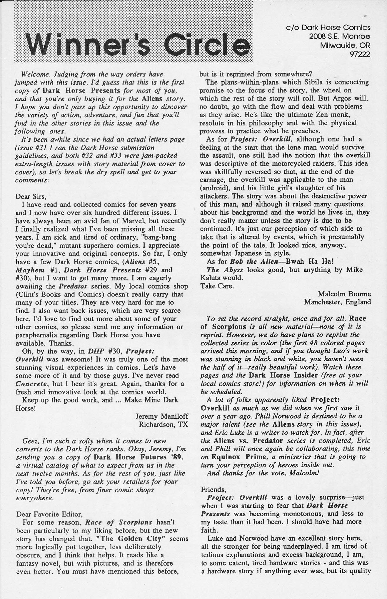 Read online Dark Horse Presents (1986) comic -  Issue #34 - 32