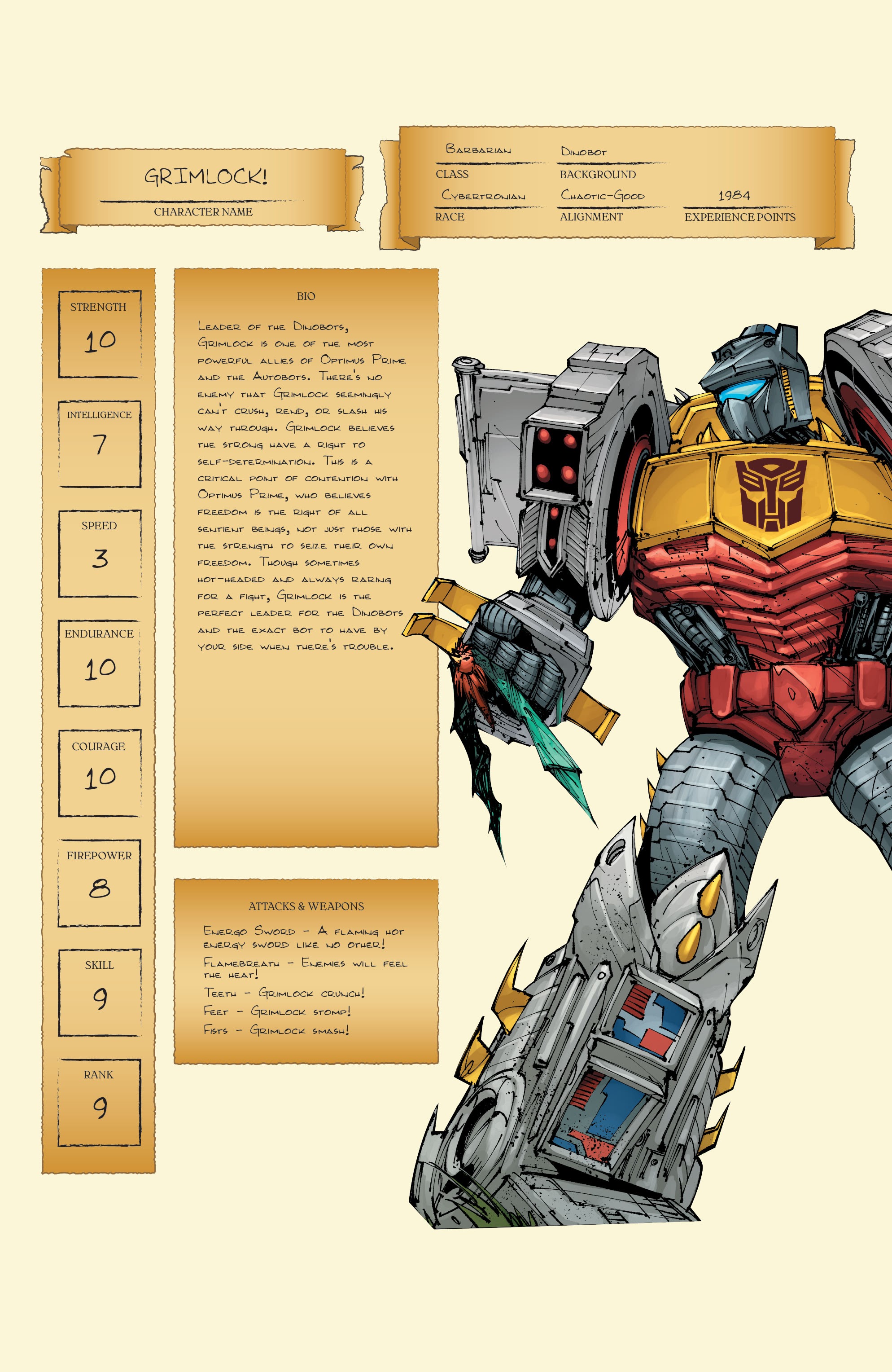 Read online Transformers King Grimlock comic Issue 1