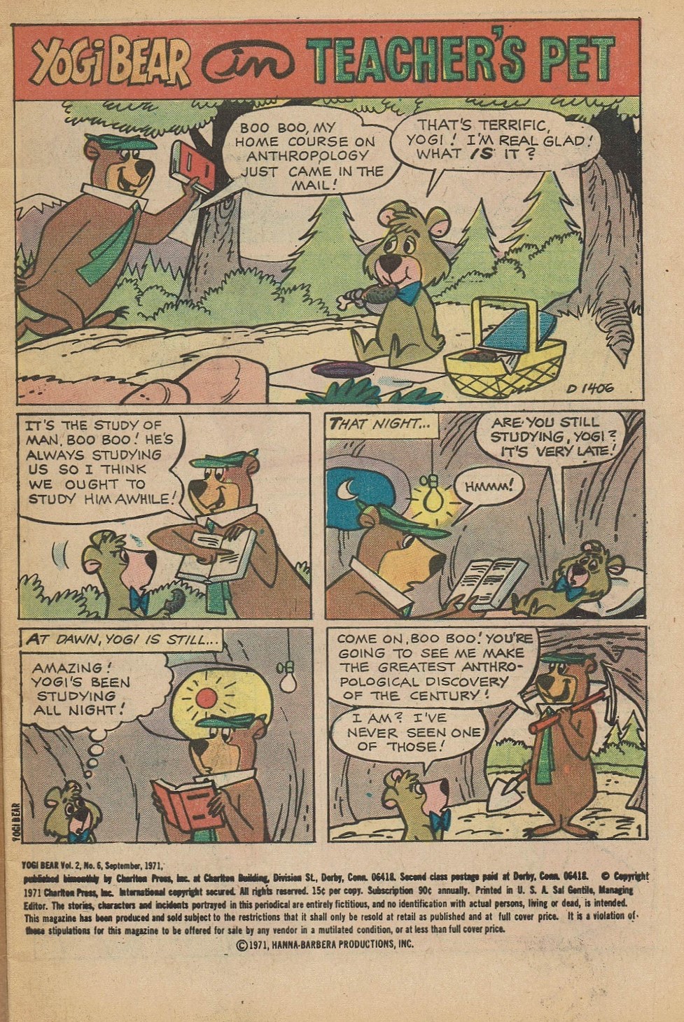 Read online Yogi Bear (1970) comic -  Issue #6 - 3