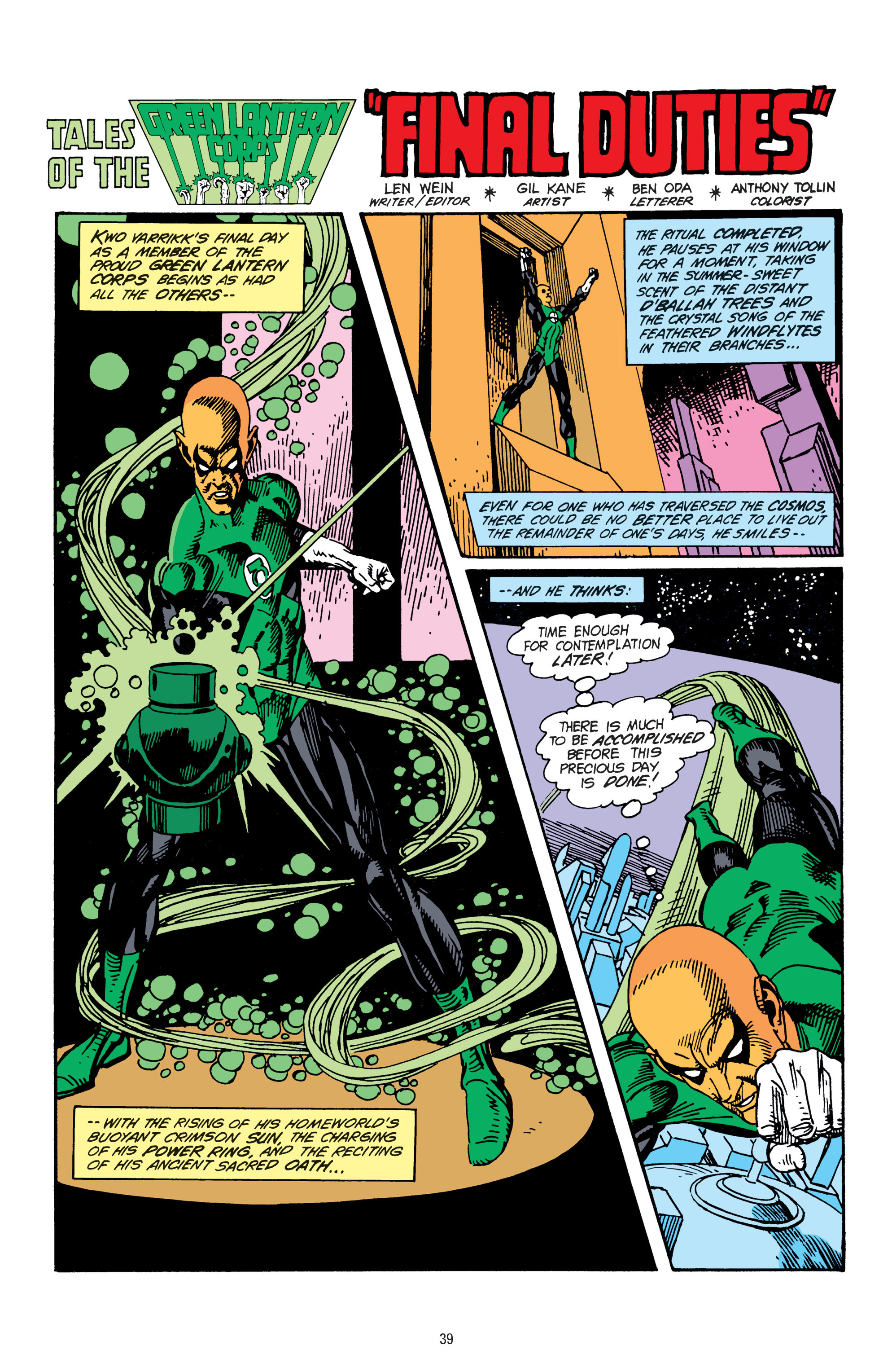 Read online Tales of the Green Lantern Corps comic -  Issue # _TPB 2 - 38