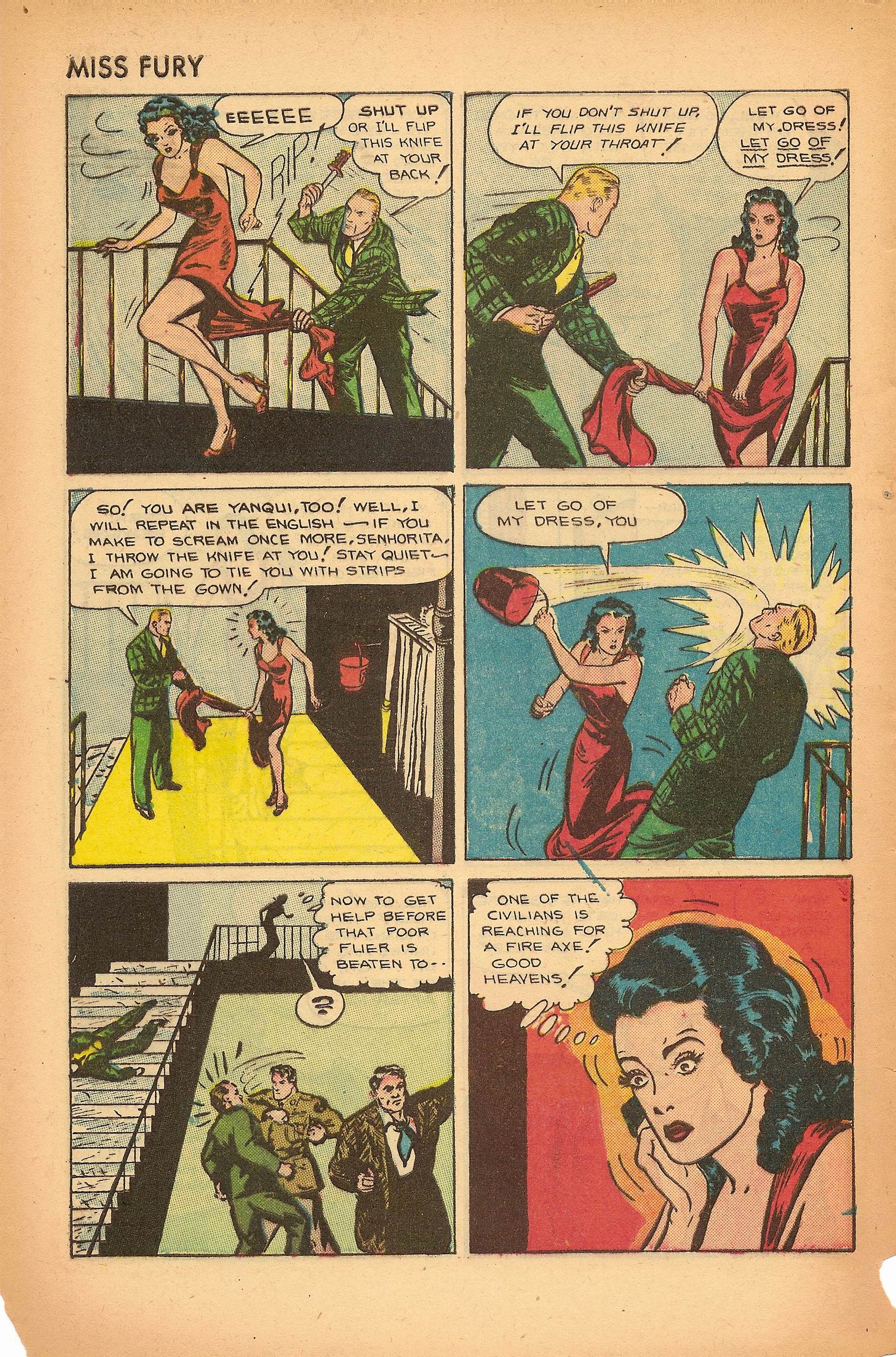 Read online Miss Fury (1942) comic -  Issue #7 - 28