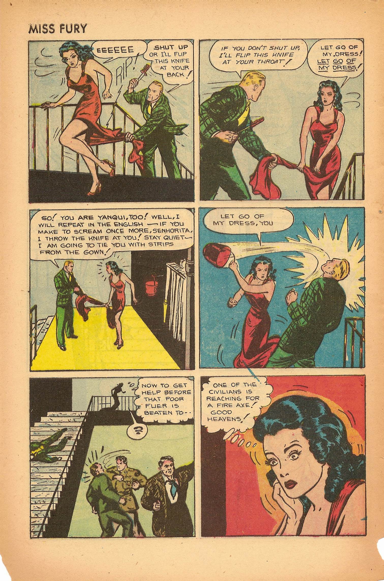 Read online Miss Fury (1942) comic -  Issue #7 - 28