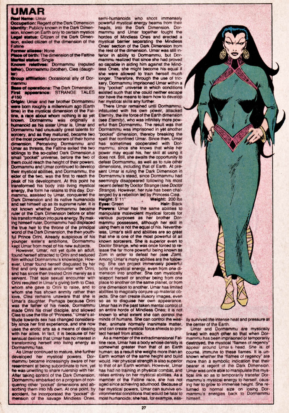 Read online The Official Handbook of the Marvel Universe comic -  Issue #11 - 28