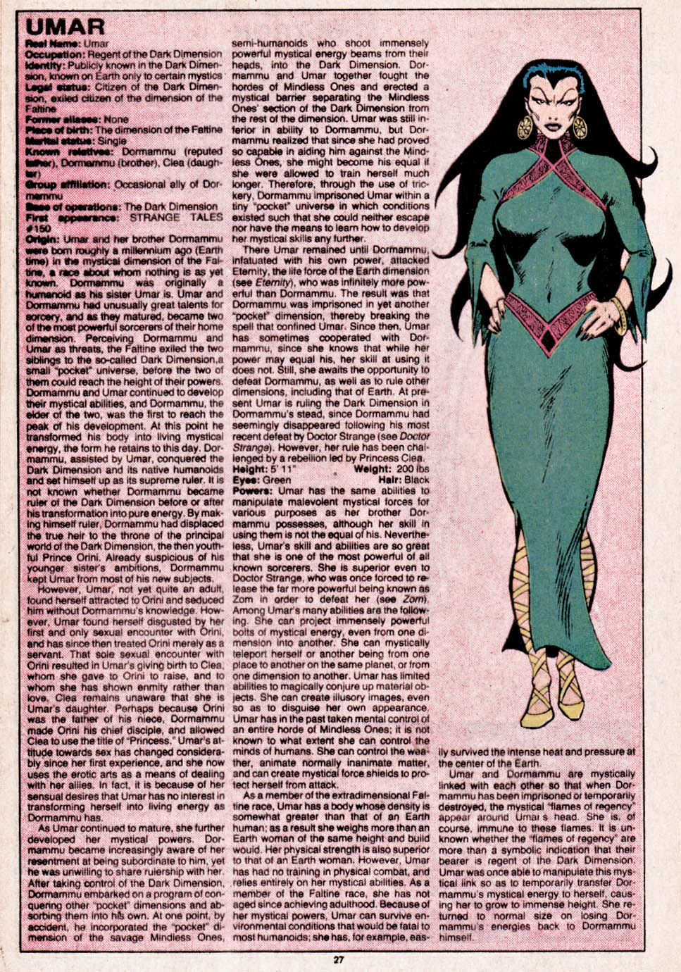 The Official Handbook of the Marvel Universe issue 11 - Page 28