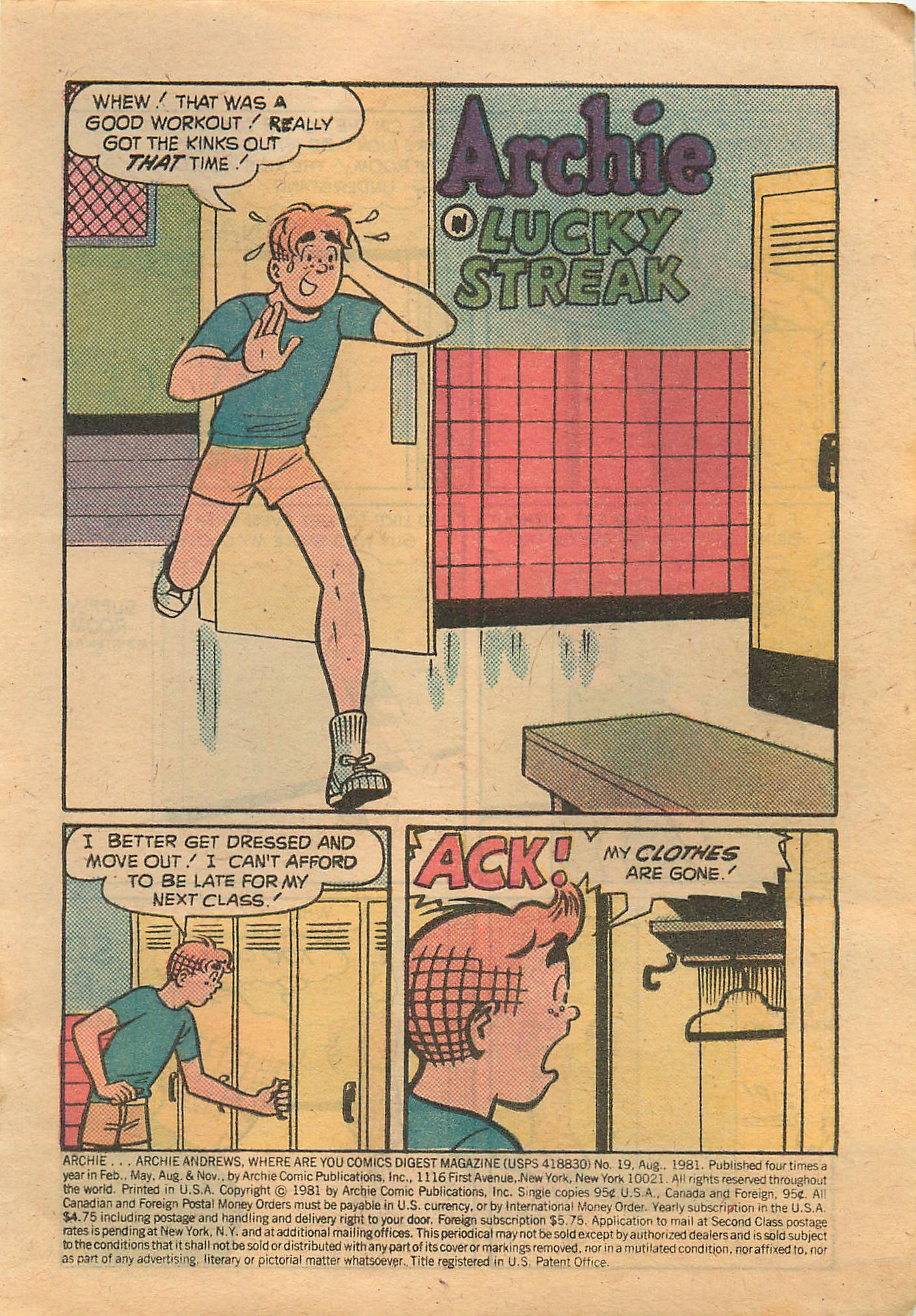Read online Archie...Archie Andrews, Where Are You? Digest Magazine comic -  Issue #19 - 3