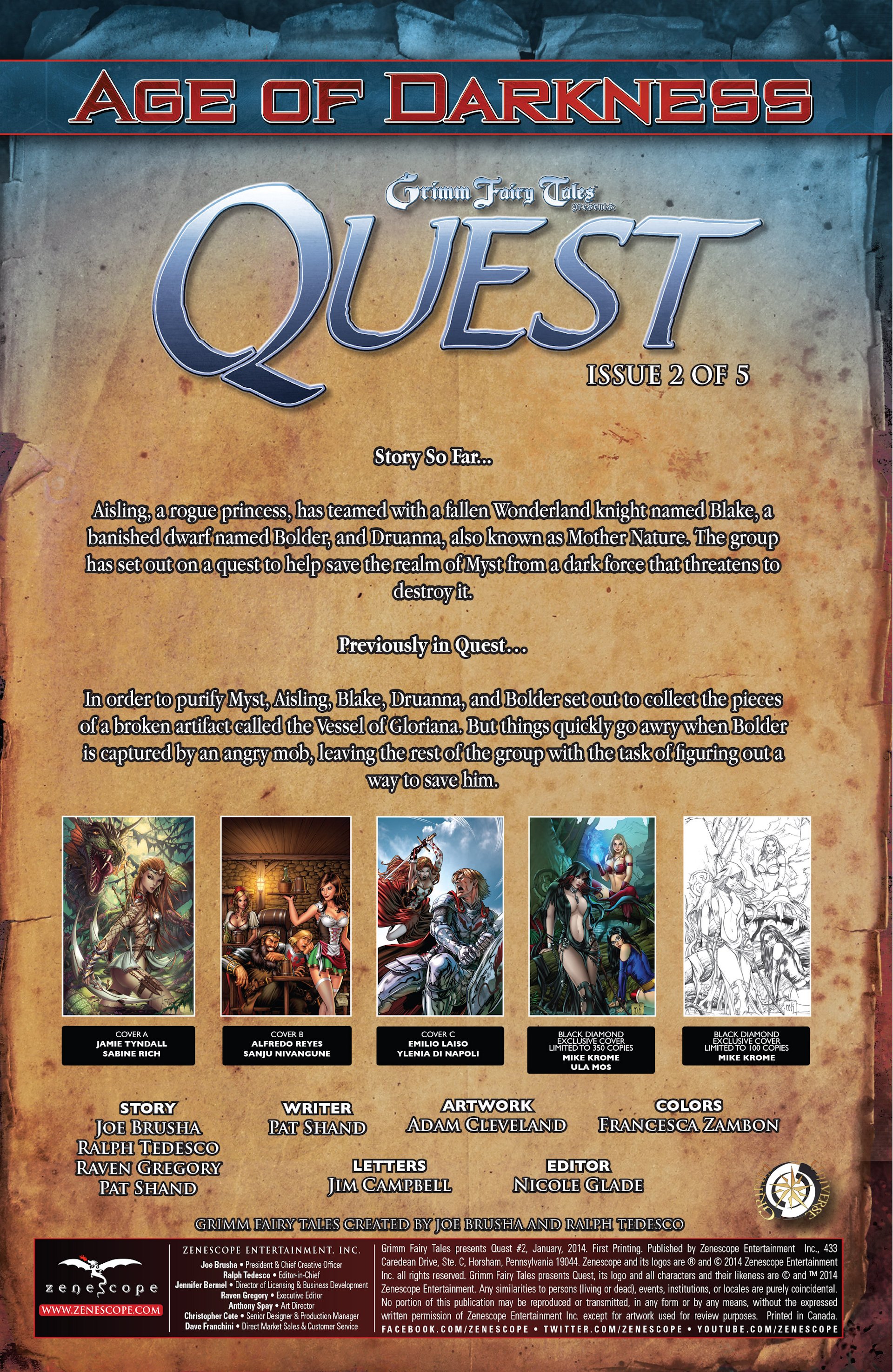 Read online Grimm Fairy Tales presents Quest comic -  Issue #2 - 2