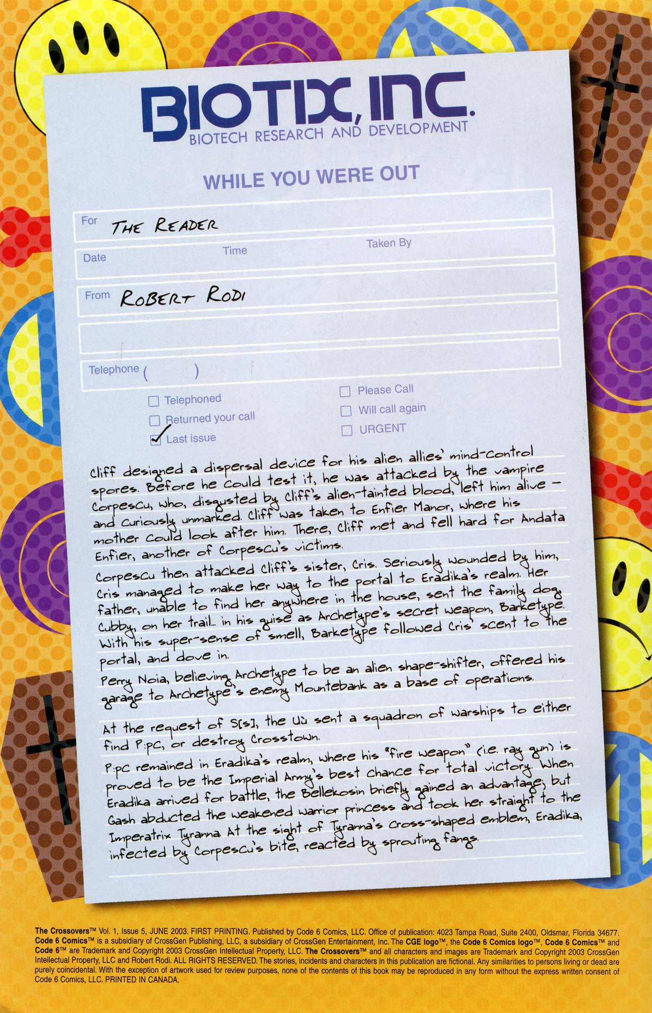 Read online Crossovers comic -  Issue #5 - 2