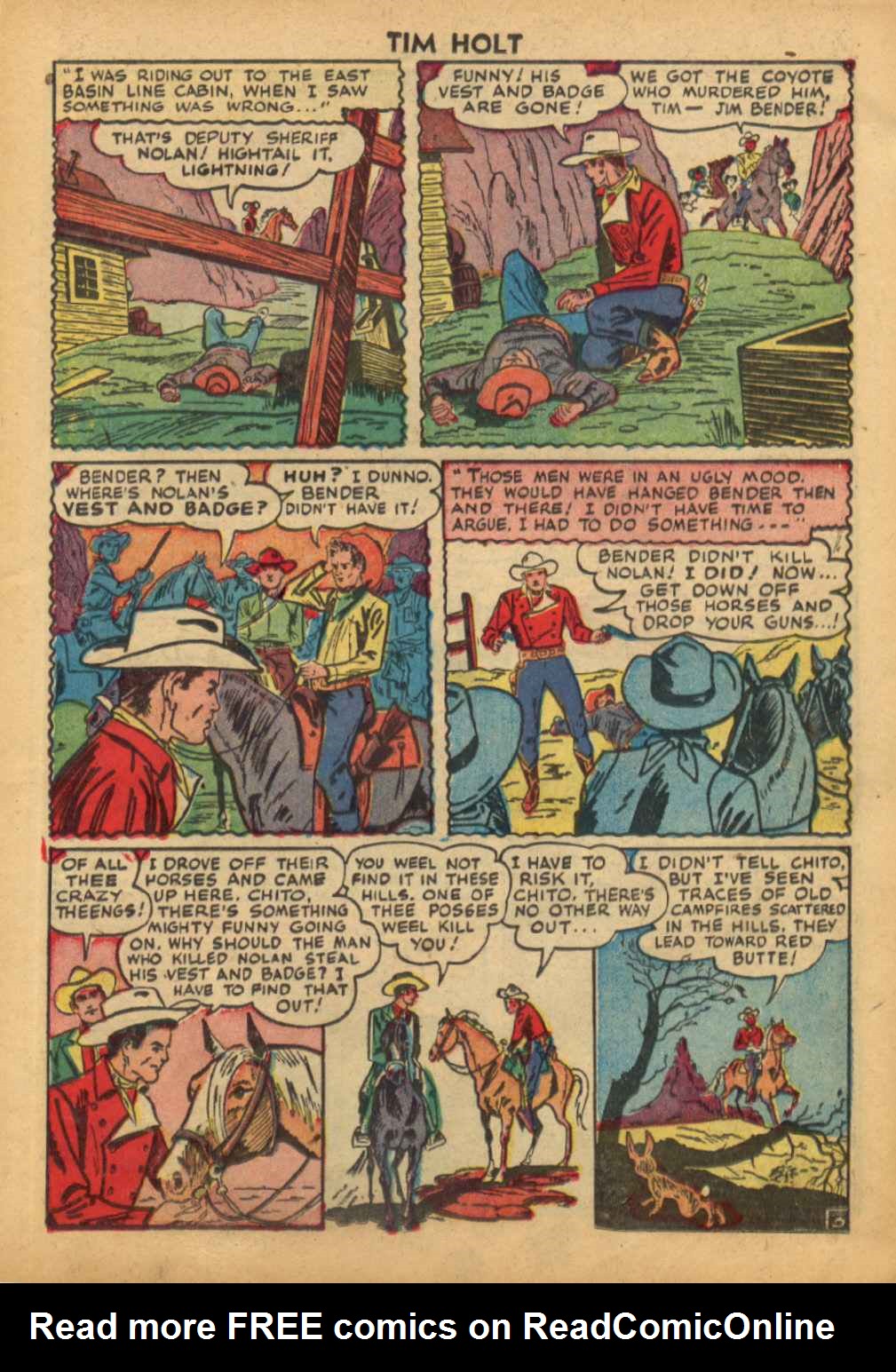 Read online Tim Holt comic -  Issue #4 - 5
