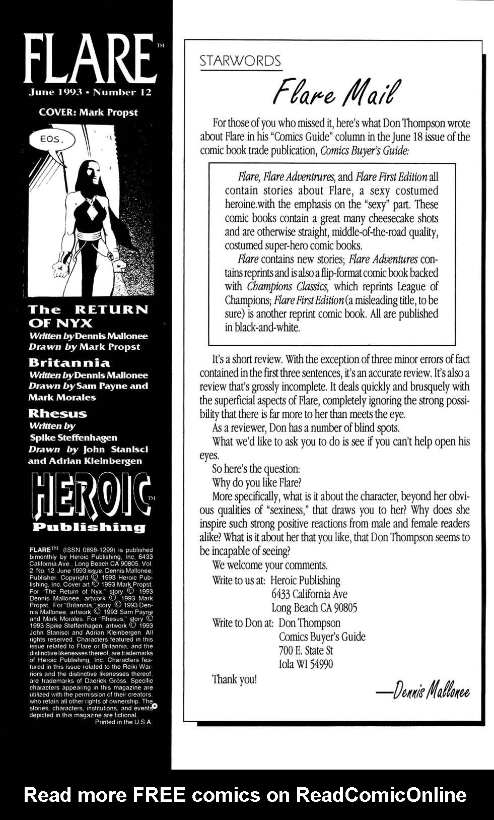 Read online Flare (1990) comic -  Issue #12 - 2