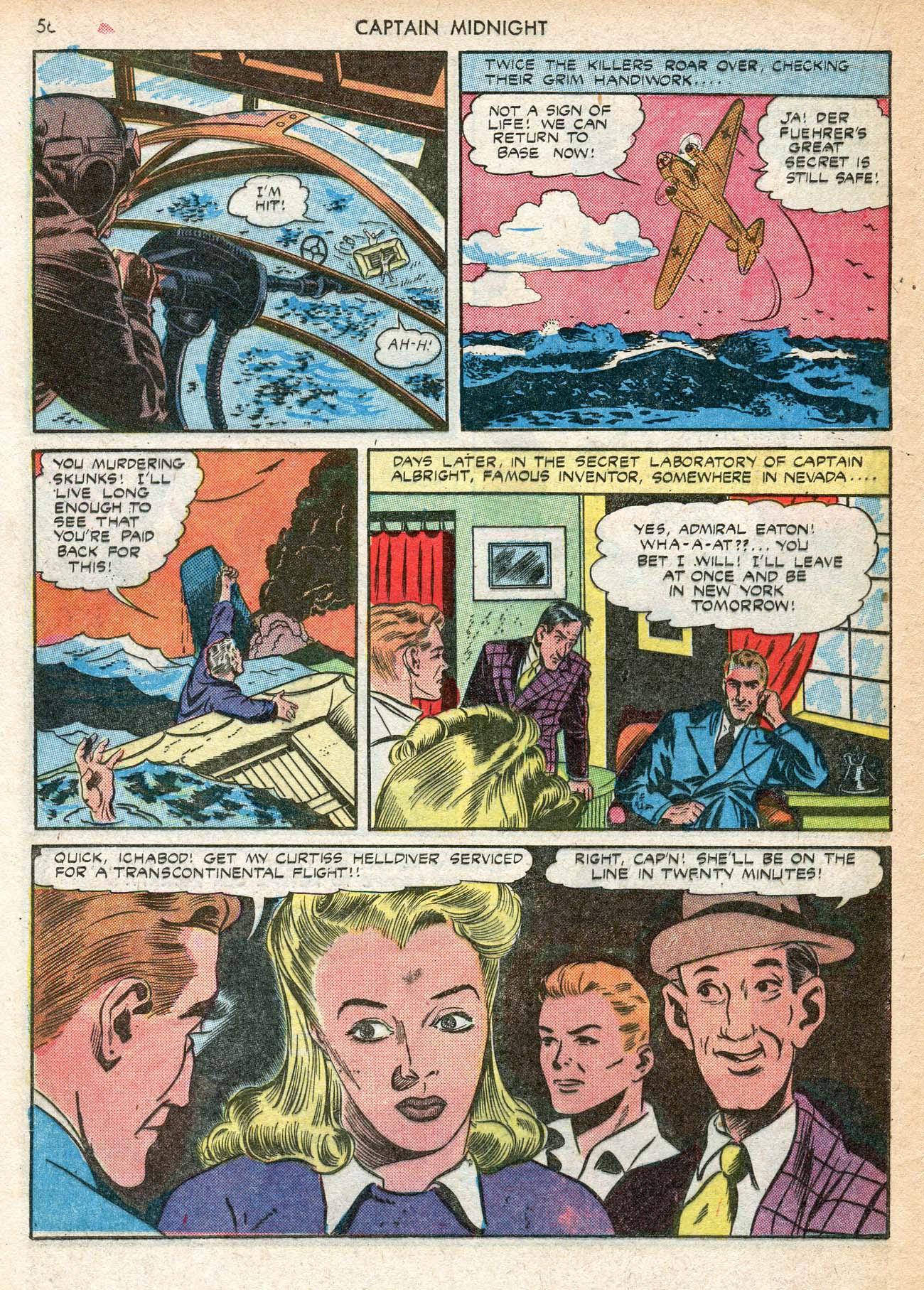 Read online Captain Midnight (1942) comic -  Issue #12 - 56