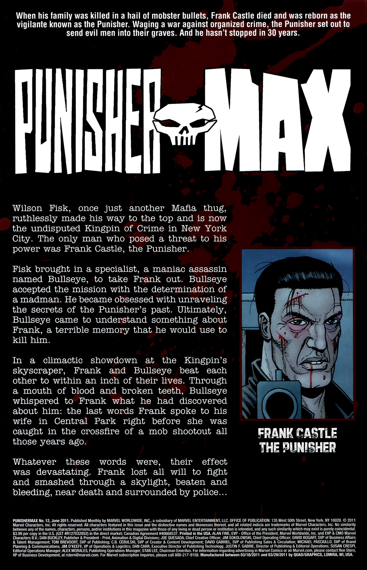 Read online PunisherMAX comic -  Issue #12 - 2