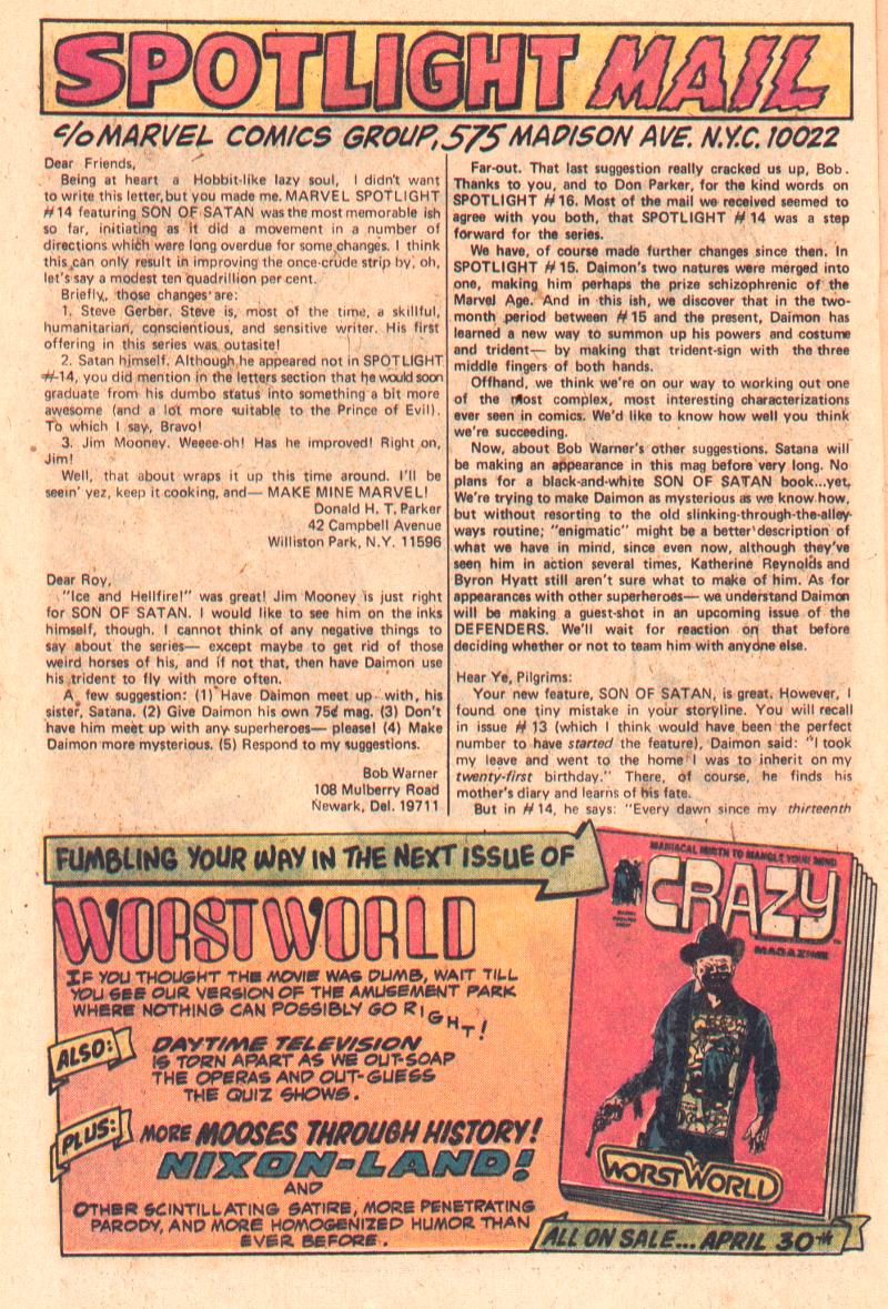 Read online Marvel Spotlight (1971) comic -  Issue #16 - 20