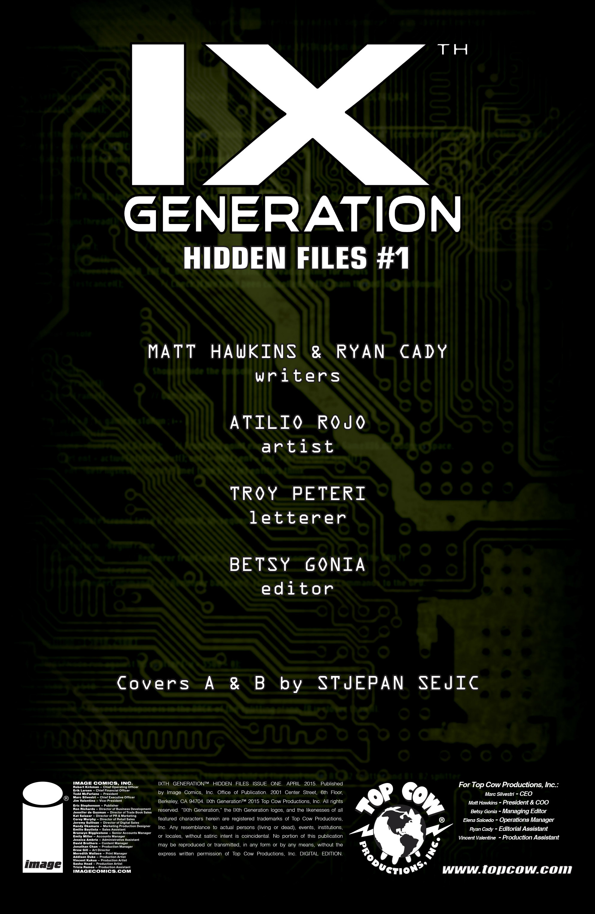 Read online IXth Generation Hidden Files comic -  Issue #1 - 2