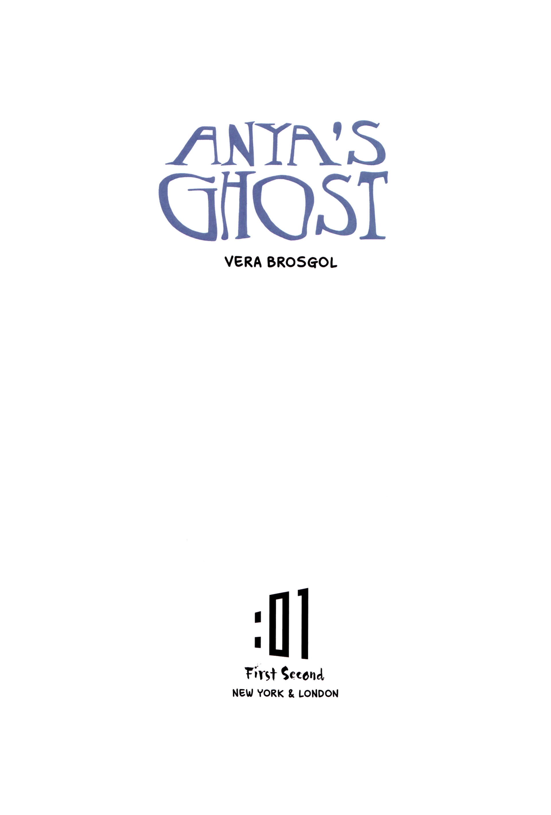 Read online Anya's Ghost comic -  Issue #1 - 1