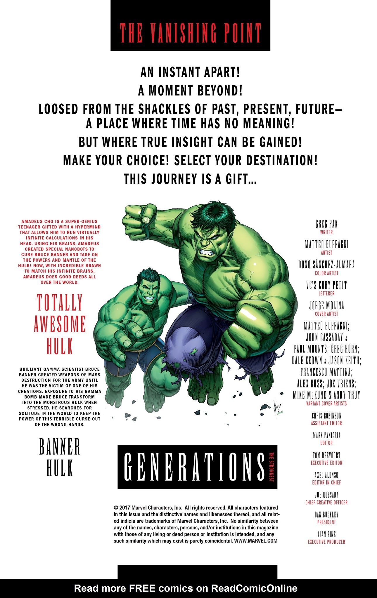 Read online Generations: Banner Hulk & The Totally Awesome Hulk comic -  Issue # Full - 2