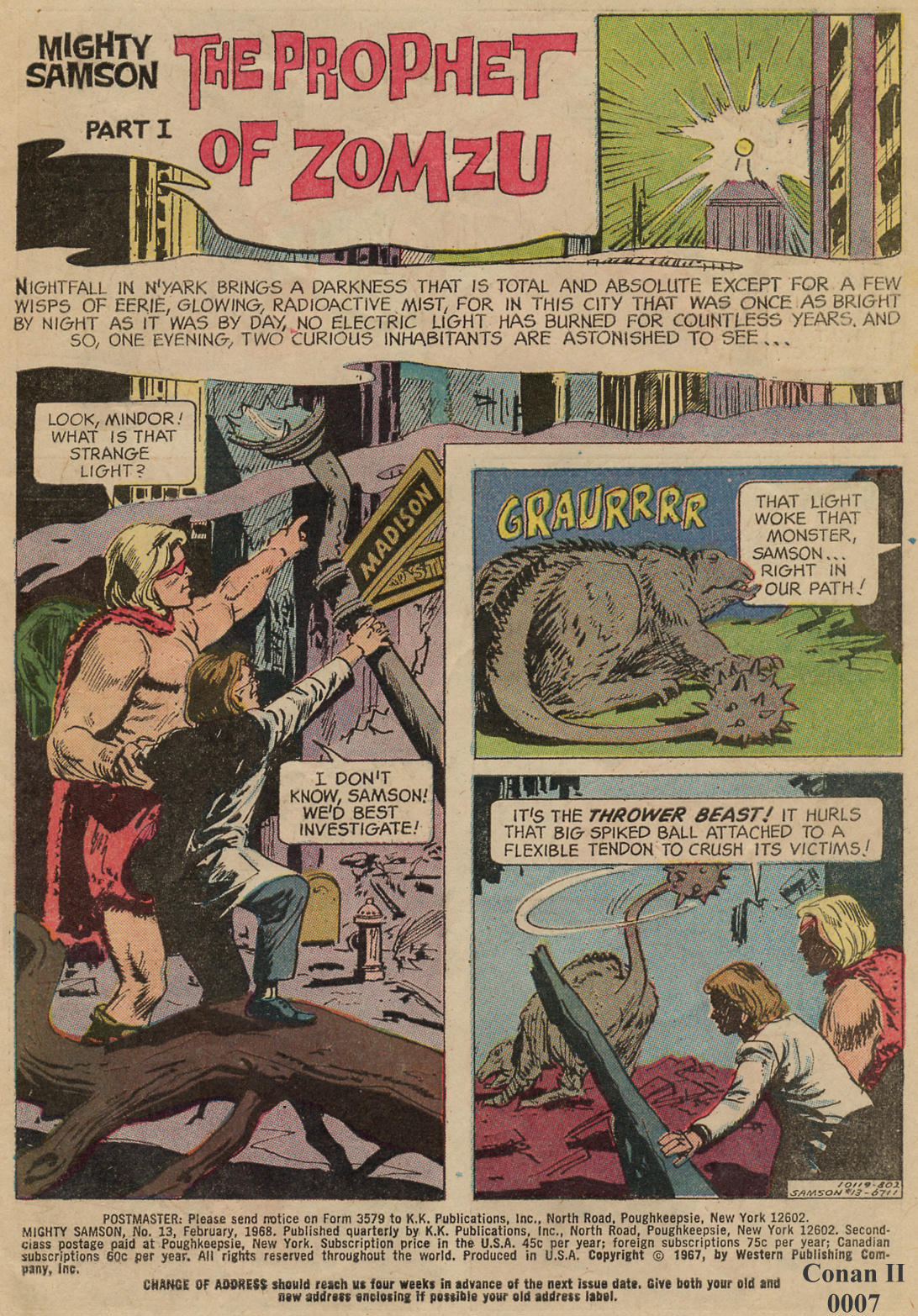 Read online Mighty Samson (1964) comic -  Issue #13 - 2
