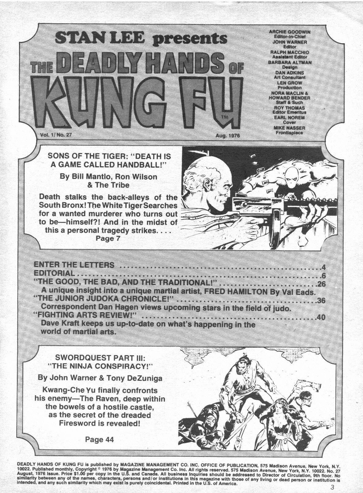 Read online The Deadly Hands of Kung Fu comic -  Issue #27 - 3