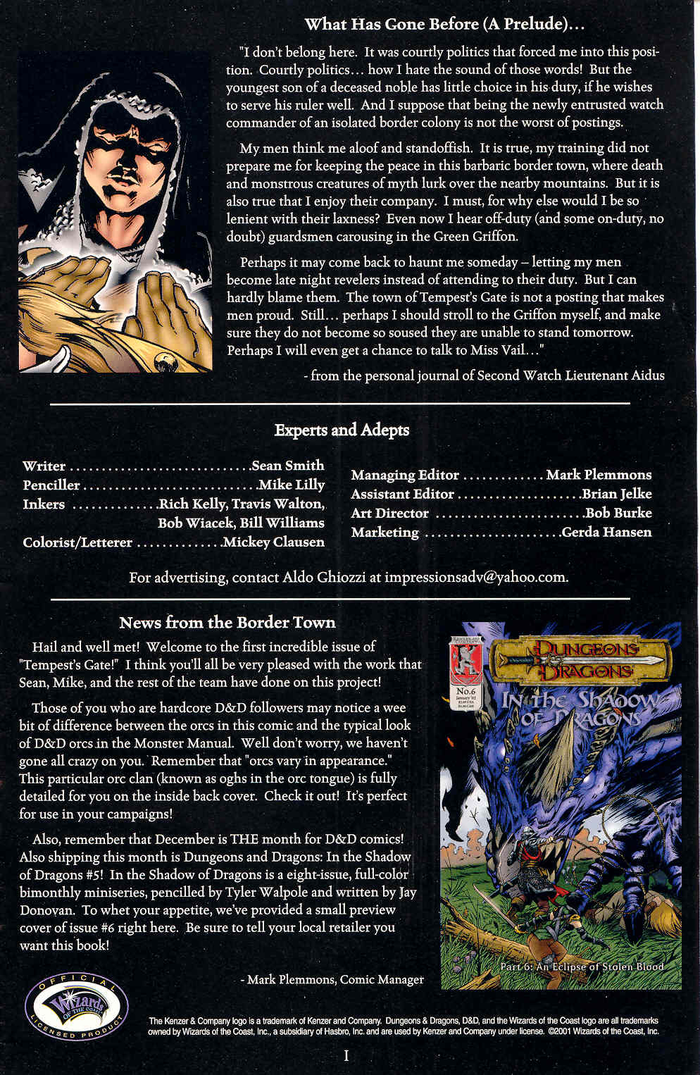 Read online Dungeons & Dragons: Tempests Gate comic -  Issue #1 - 2