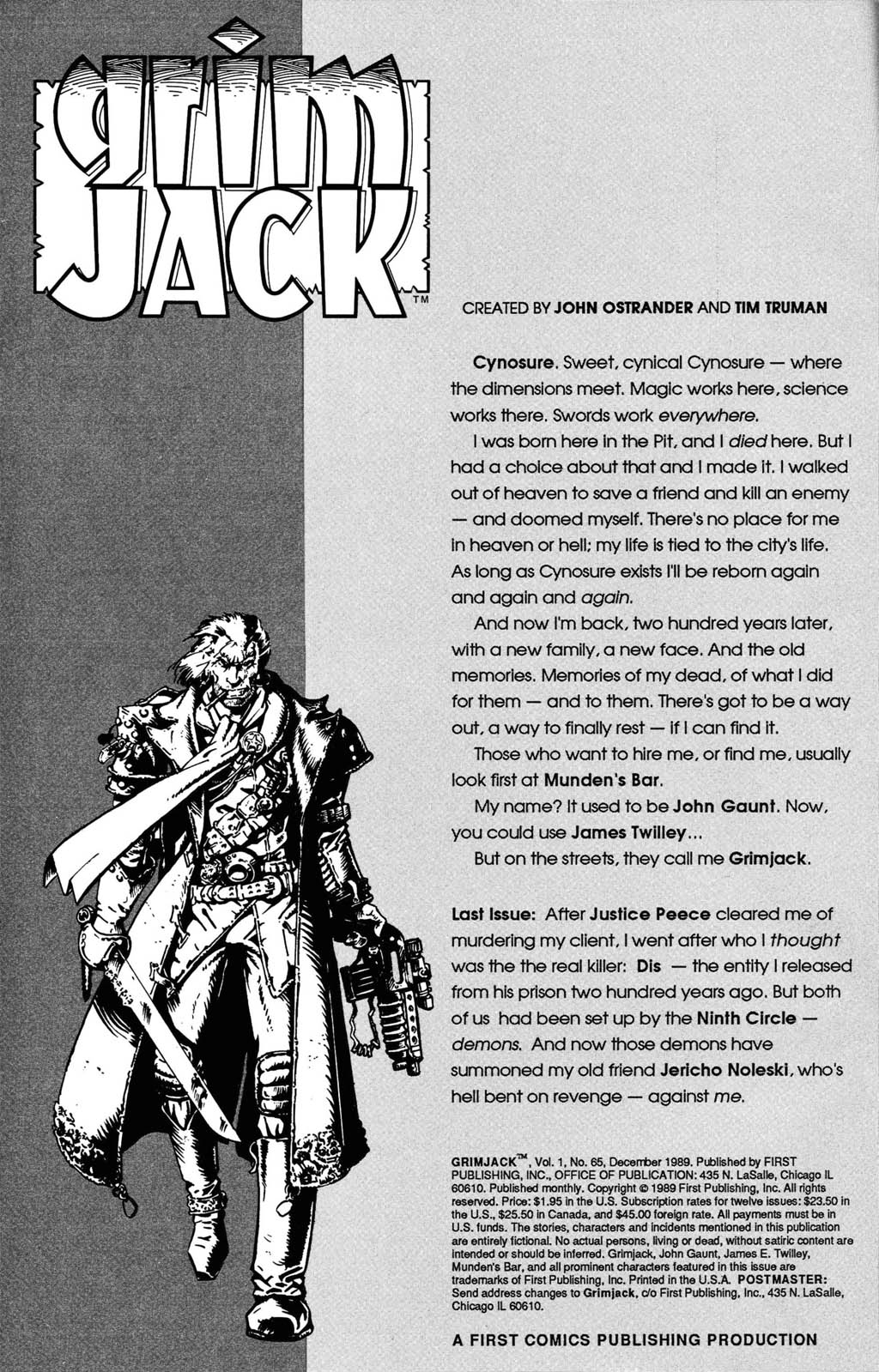 Read online Grimjack comic -  Issue #65 - 2