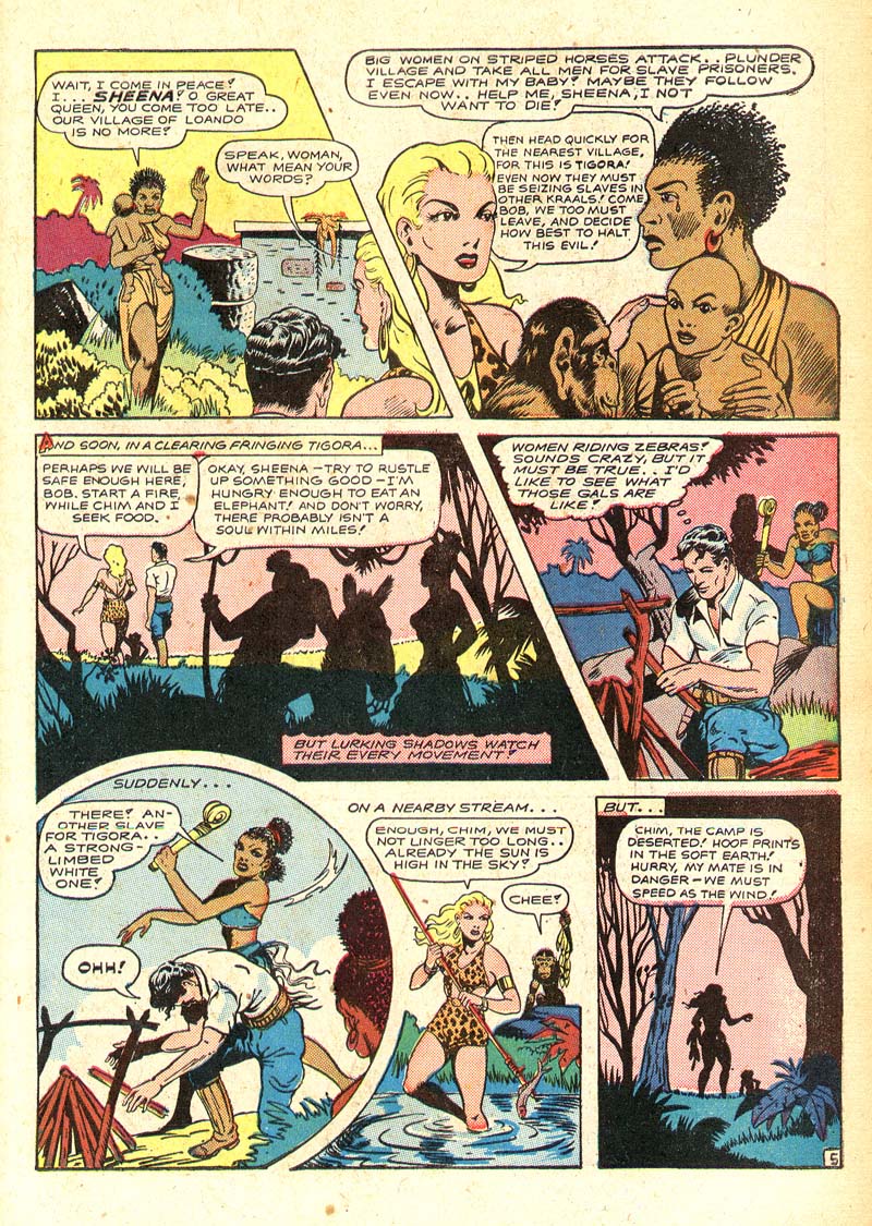 Read online Sheena, Queen of the Jungle (1942) comic -  Issue #4 - 7