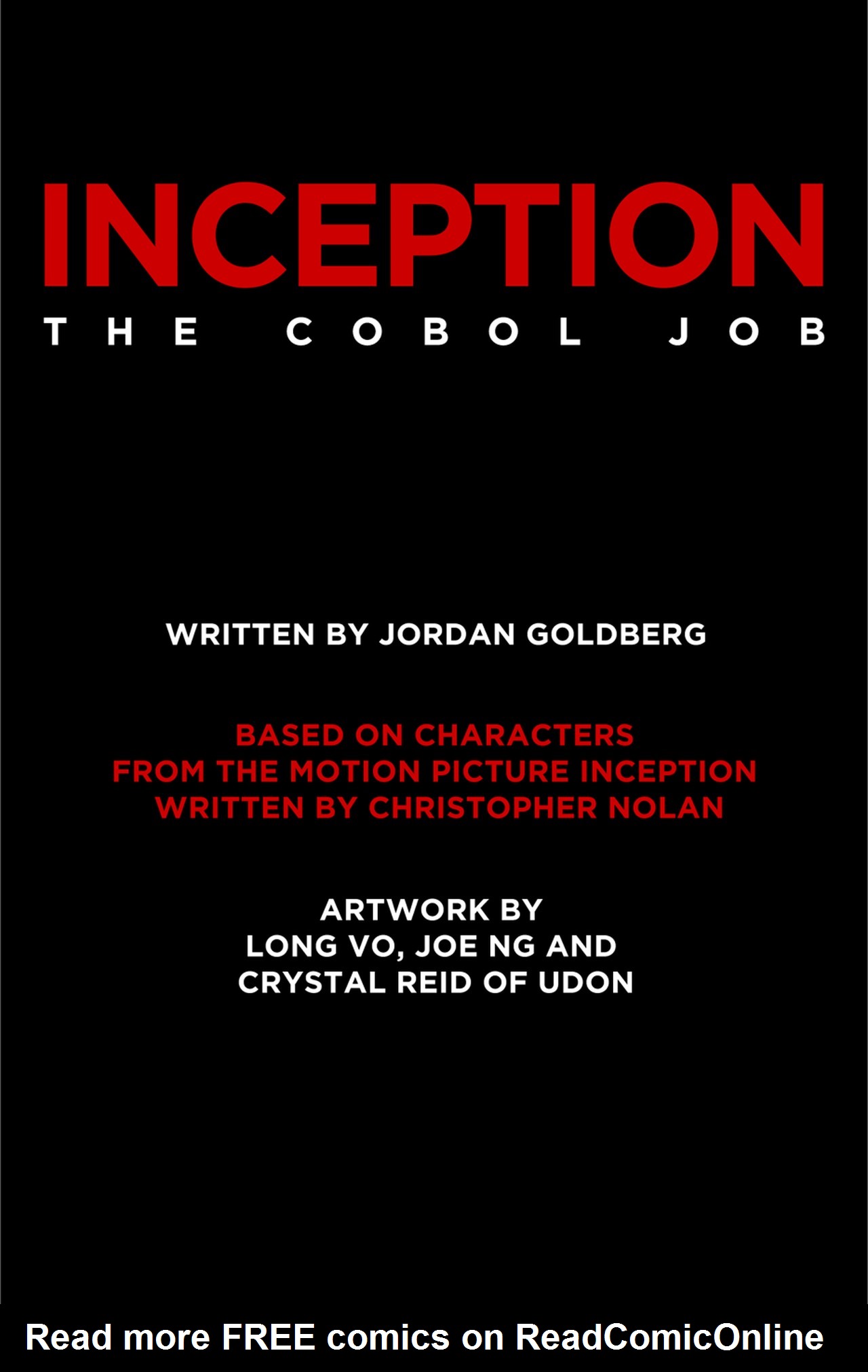 Read online Inception: The Cobol Job comic -  Issue # Full - 2